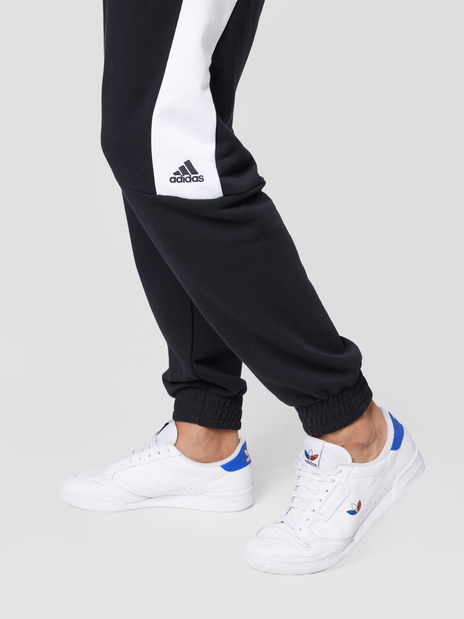 ADIDAS SPORTSWEAR Pantaloni sport negru / alb - Pled.ro