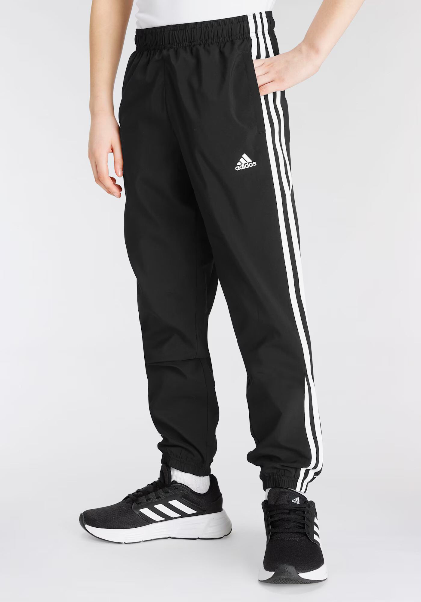 ADIDAS SPORTSWEAR Pantaloni sport 'Essentials 3-Stripes ' negru / alb - Pled.ro