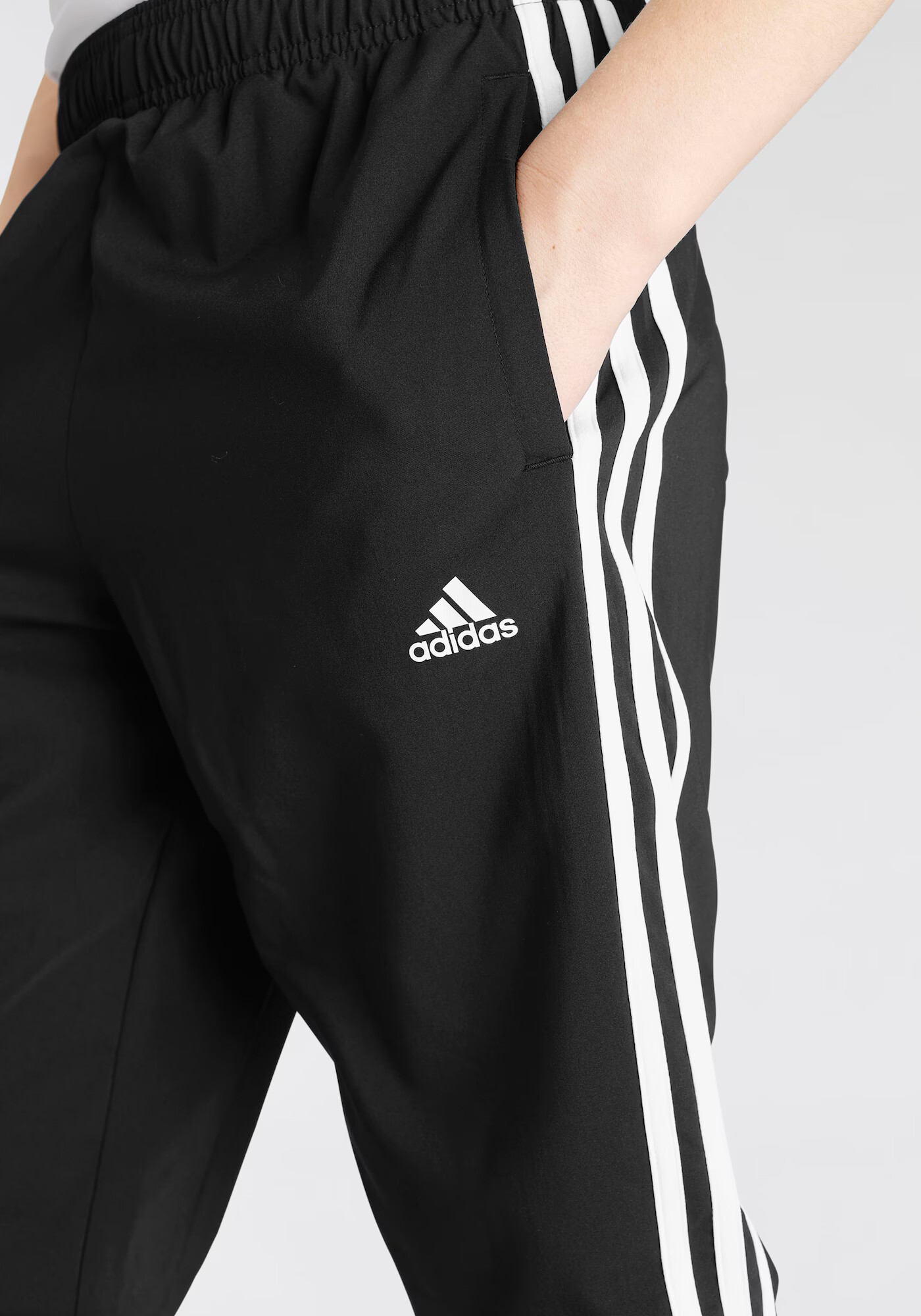 ADIDAS SPORTSWEAR Pantaloni sport 'Essentials 3-Stripes ' negru / alb - Pled.ro