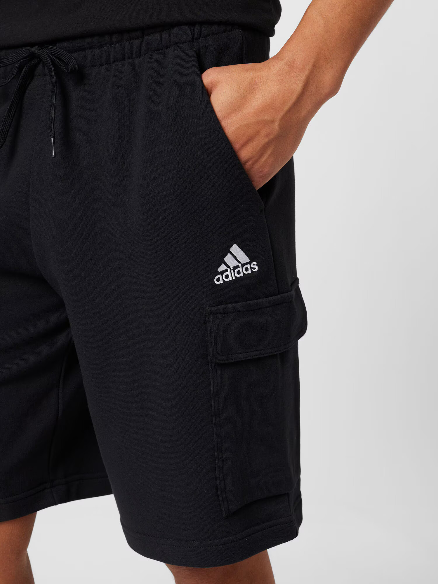 ADIDAS SPORTSWEAR Pantaloni sport 'Essentials' negru / alb - Pled.ro