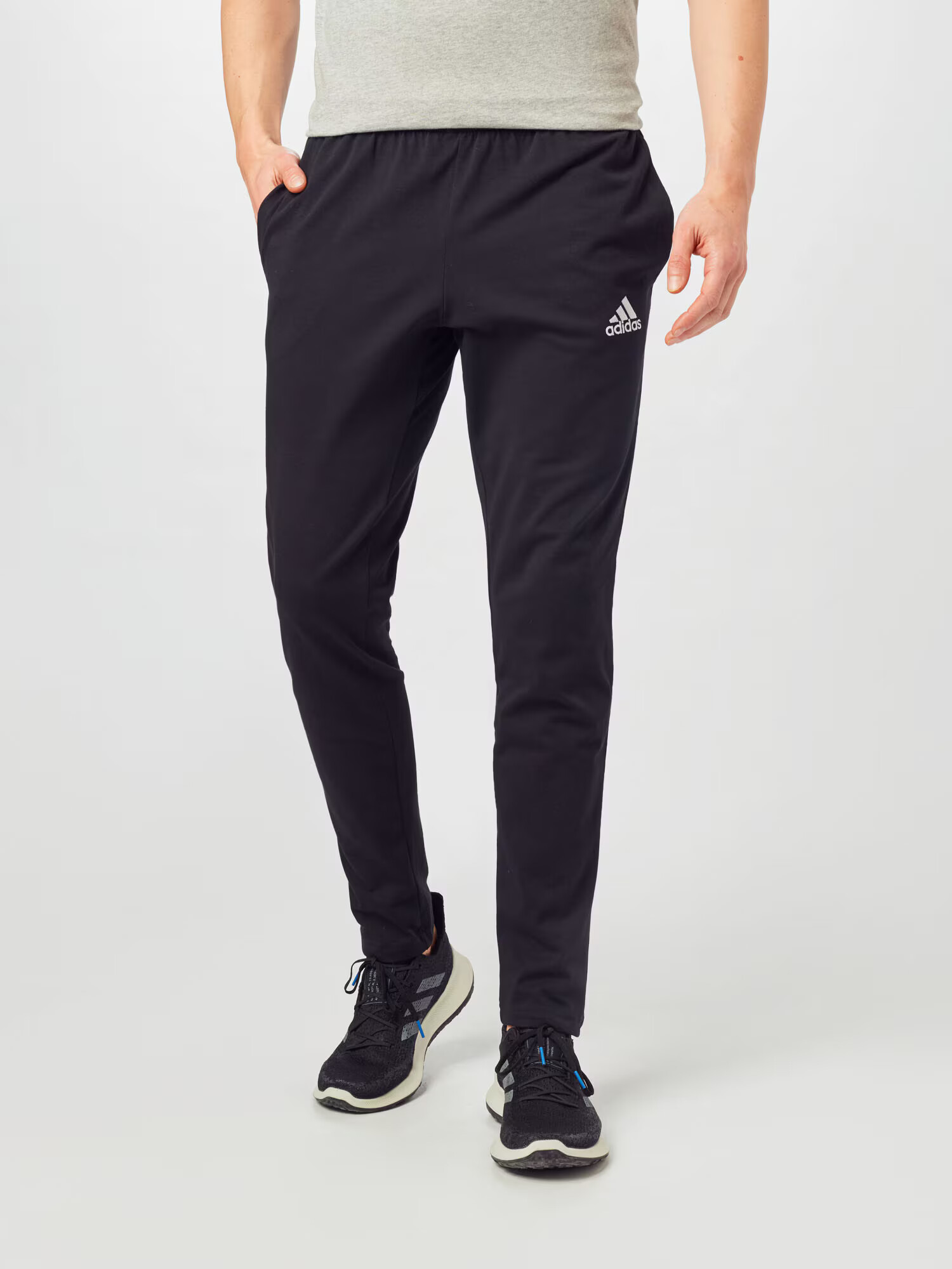 ADIDAS SPORTSWEAR Pantaloni sport negru / alb - Pled.ro