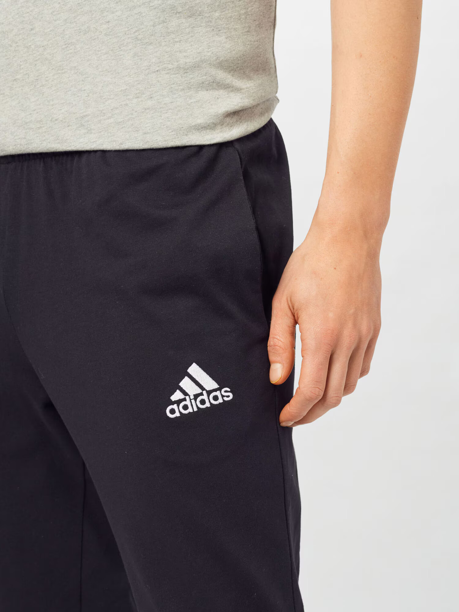 ADIDAS SPORTSWEAR Pantaloni sport negru / alb - Pled.ro