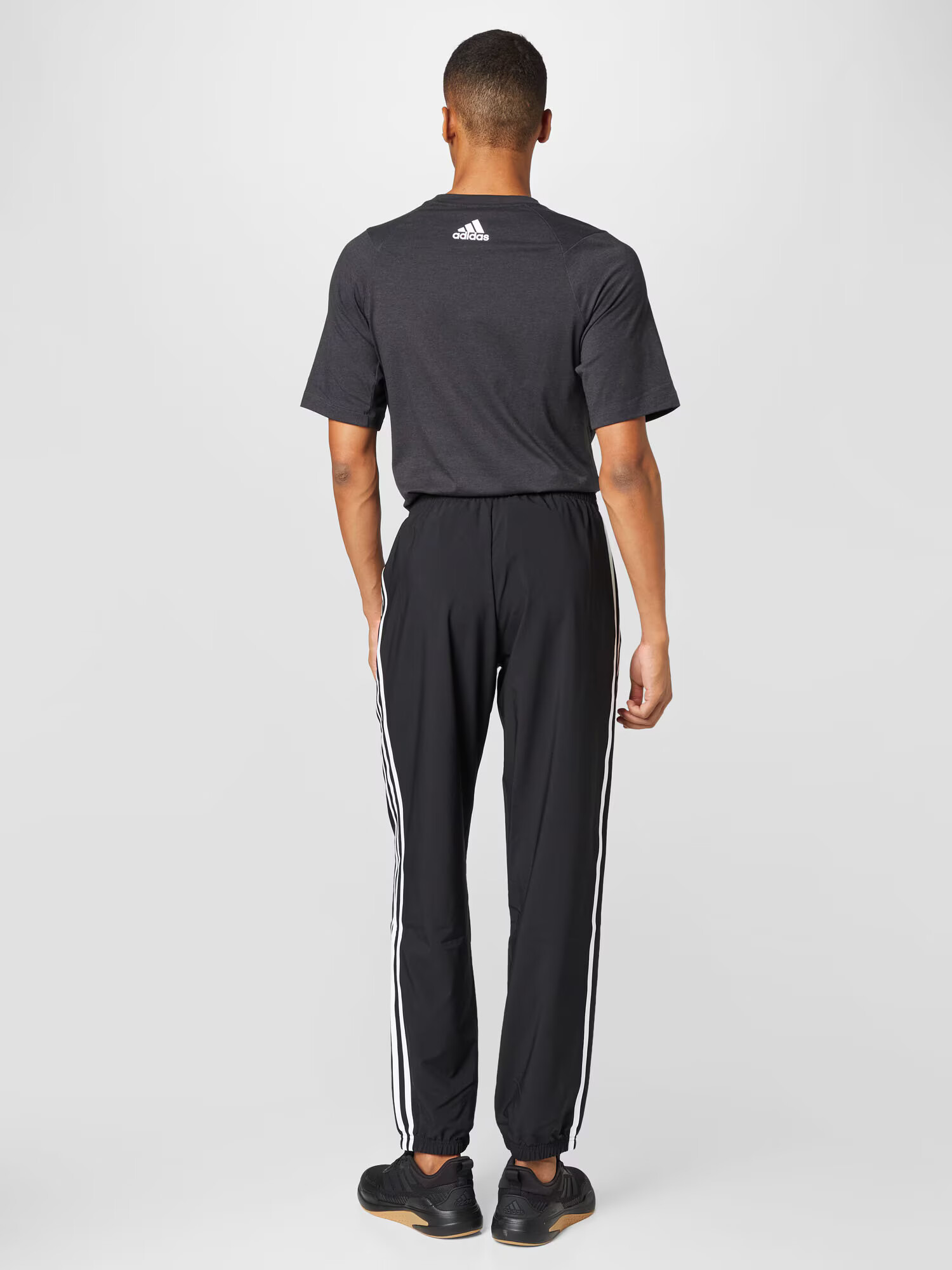 ADIDAS SPORTSWEAR Pantaloni sport negru / alb - Pled.ro