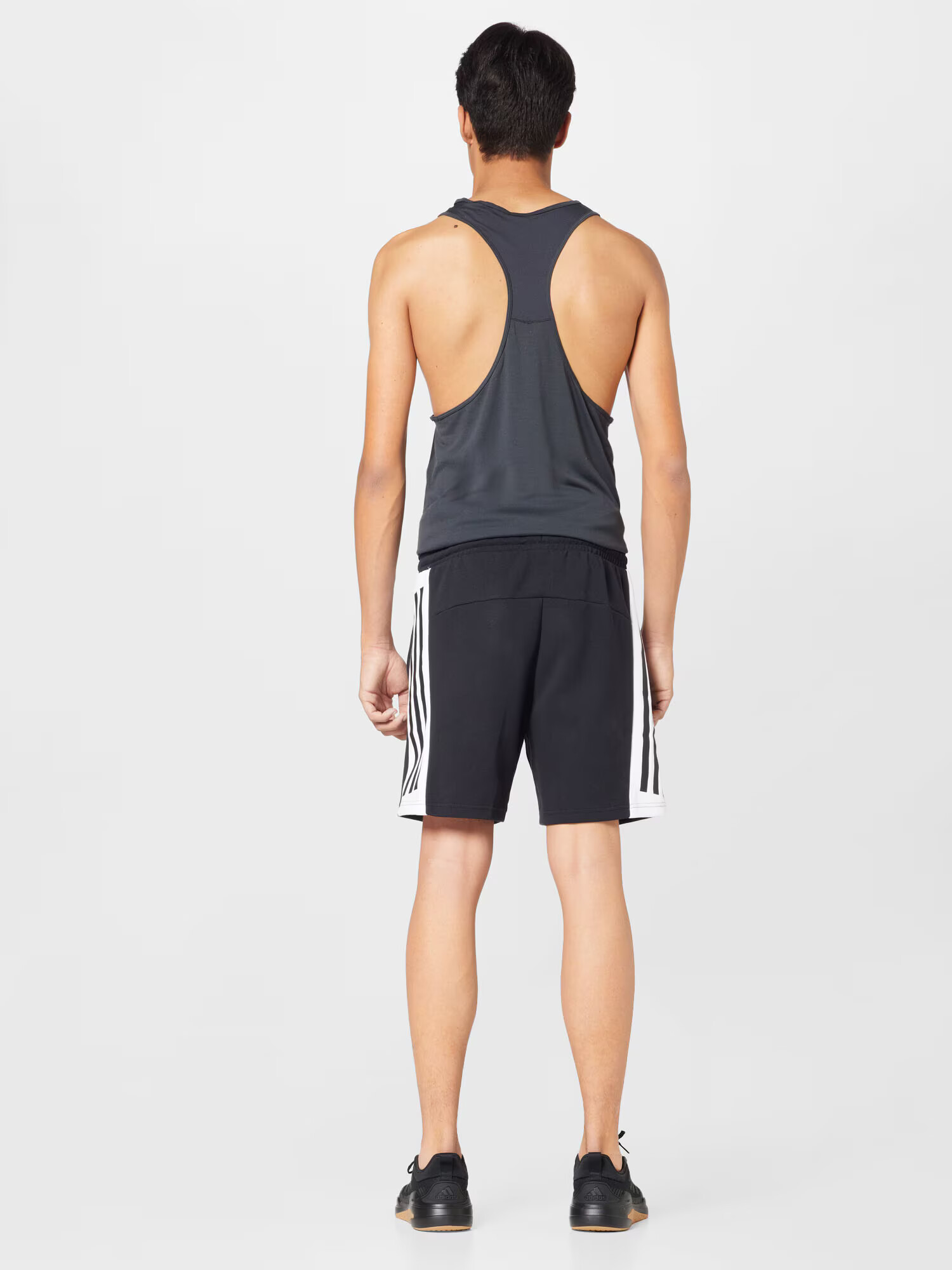 ADIDAS SPORTSWEAR Pantaloni sport negru / alb - Pled.ro