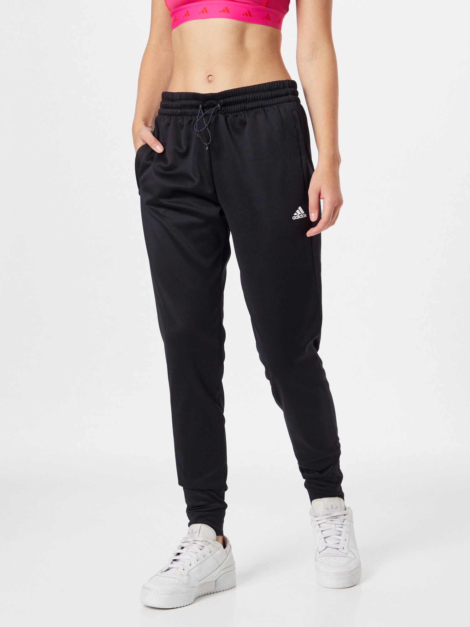 ADIDAS SPORTSWEAR Pantaloni sport 'Aeroready Tapered' negru / alb - Pled.ro