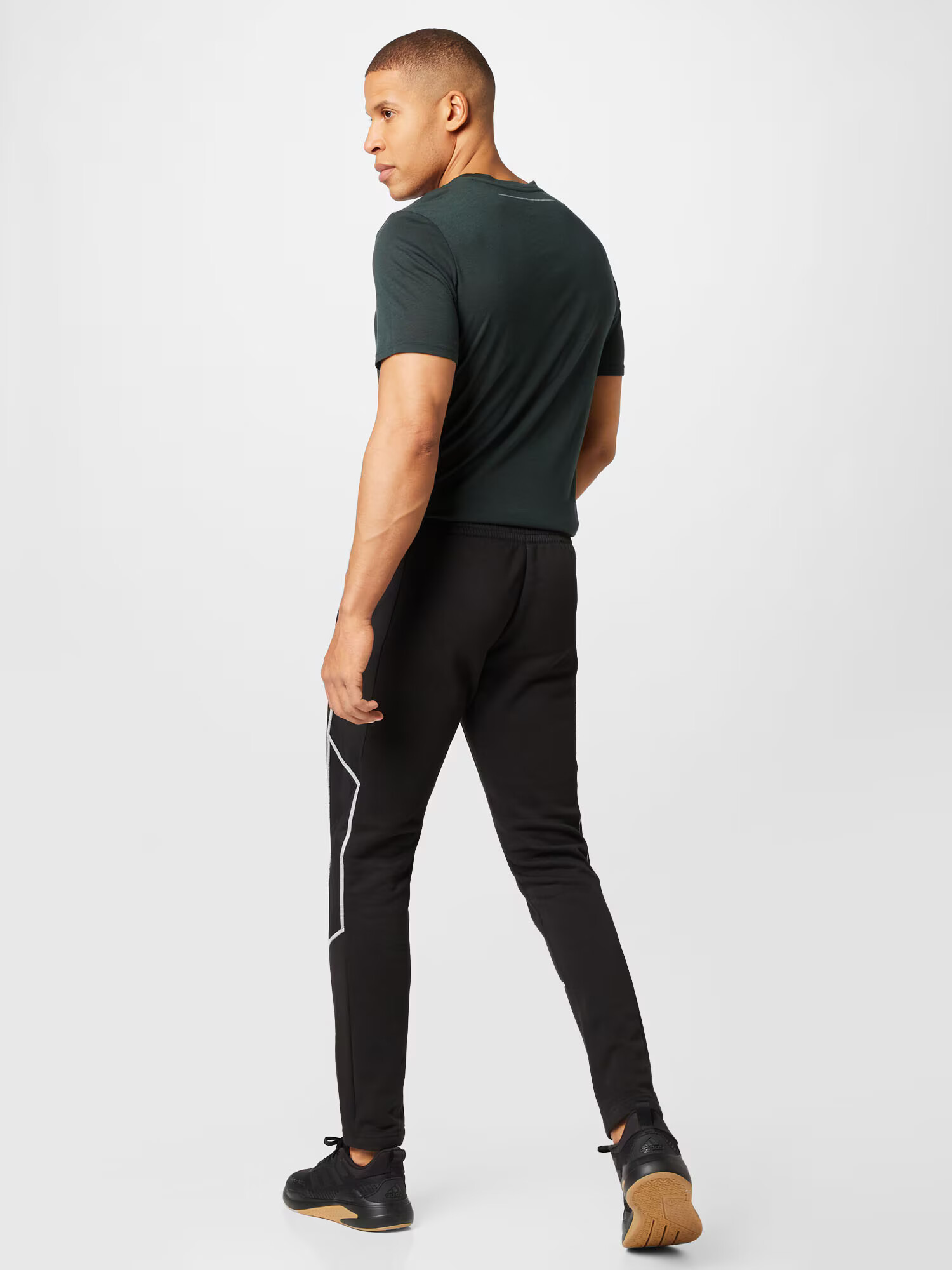 ADIDAS SPORTSWEAR Pantaloni sport negru / alb - Pled.ro