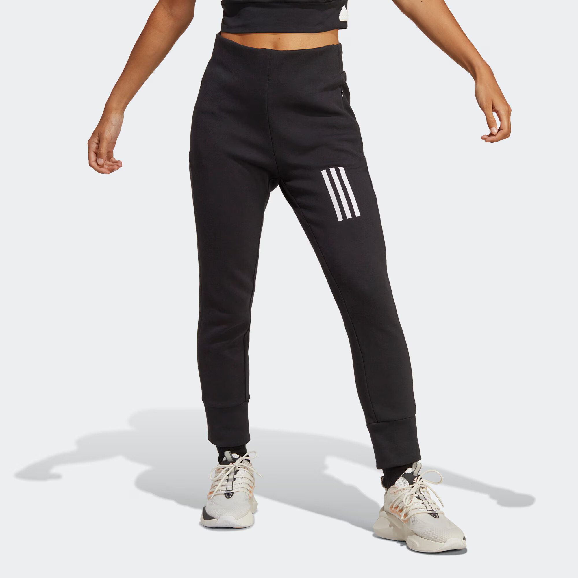 ADIDAS SPORTSWEAR Pantaloni sport 'Mission Victory High-Waist' negru / alb - Pled.ro