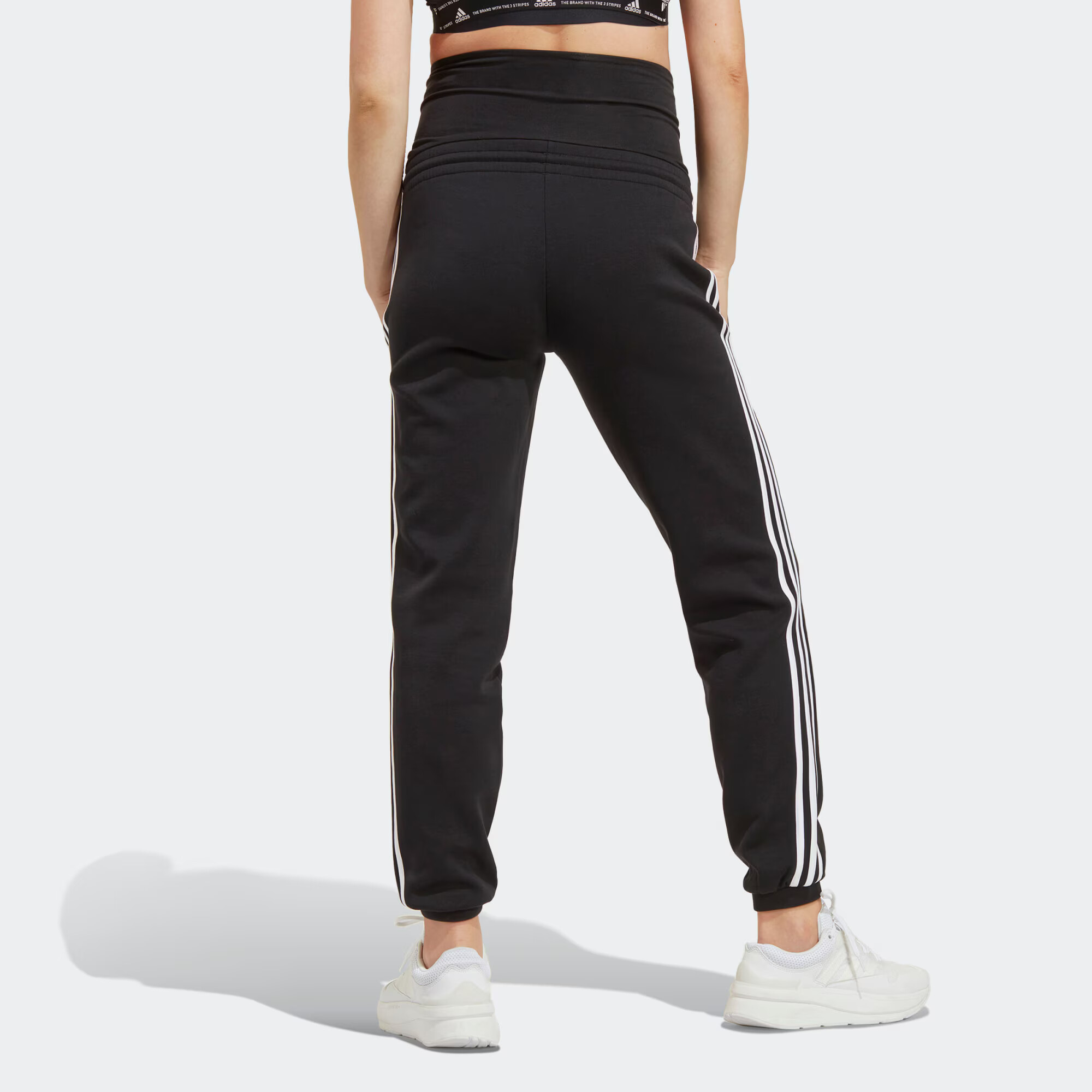 ADIDAS SPORTSWEAR Pantaloni sport negru / alb - Pled.ro