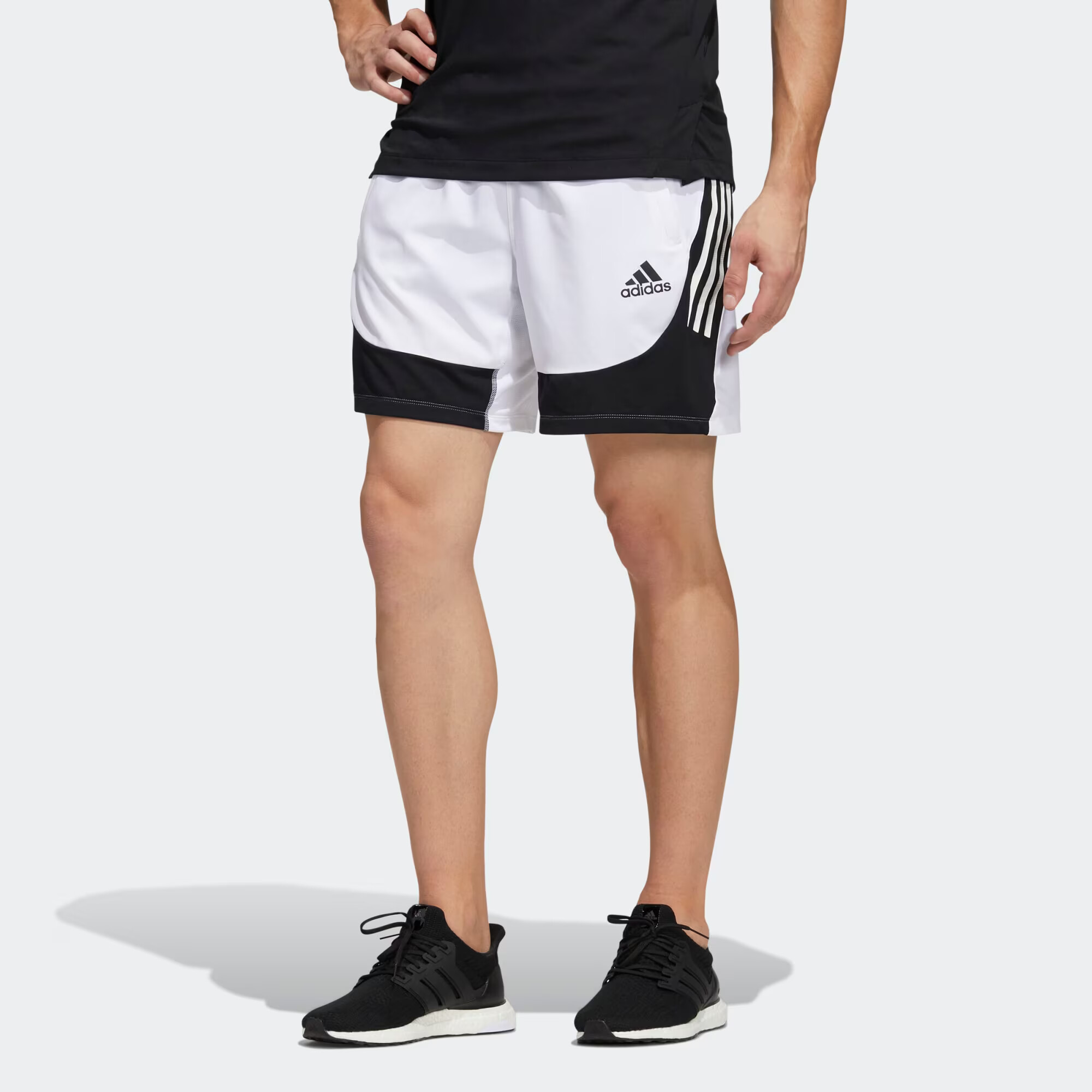 ADIDAS SPORTSWEAR Pantaloni sport negru / alb natural - Pled.ro