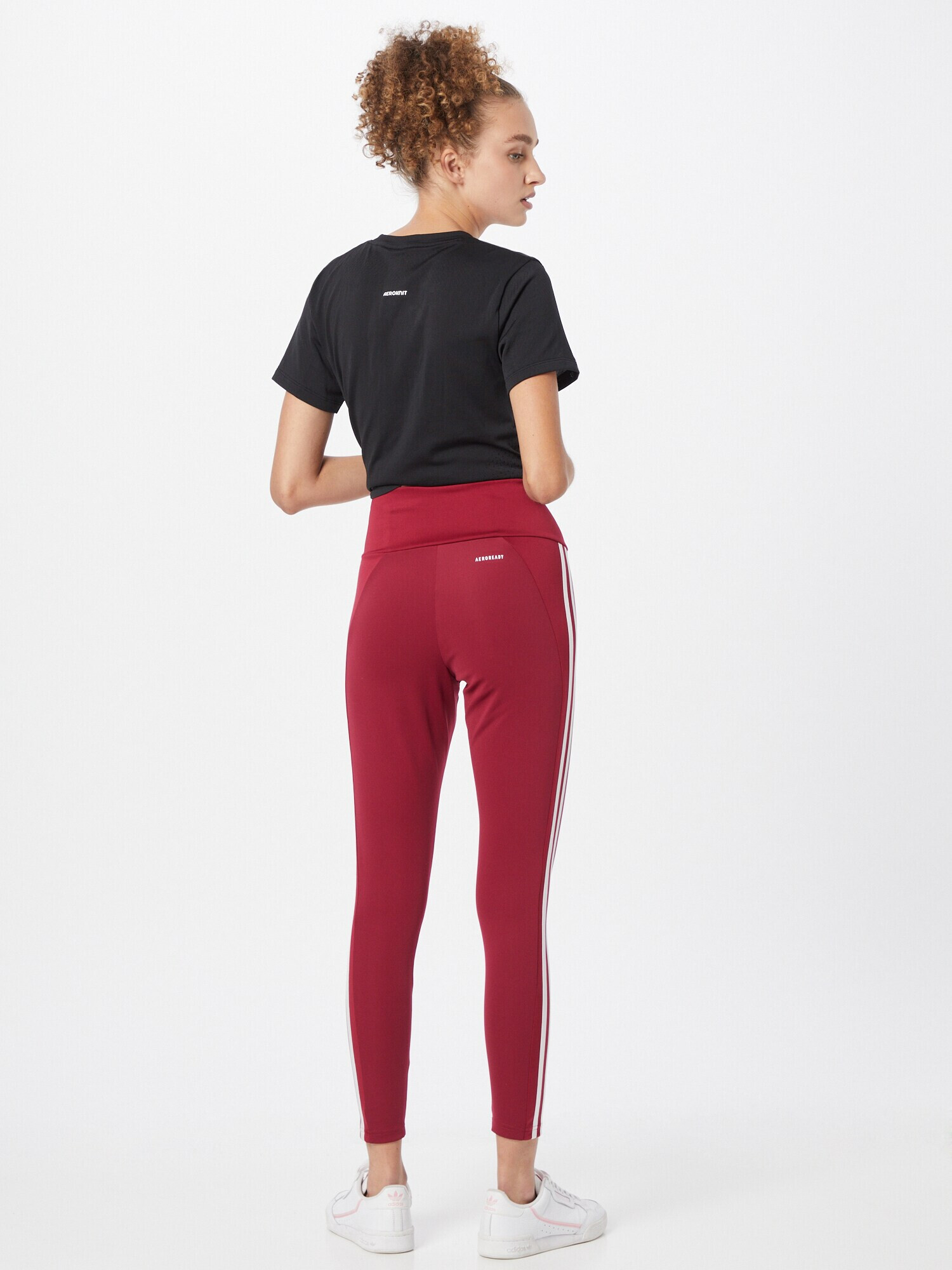 ADIDAS SPORTSWEAR Pantaloni sport roșu burgundy / alb - Pled.ro