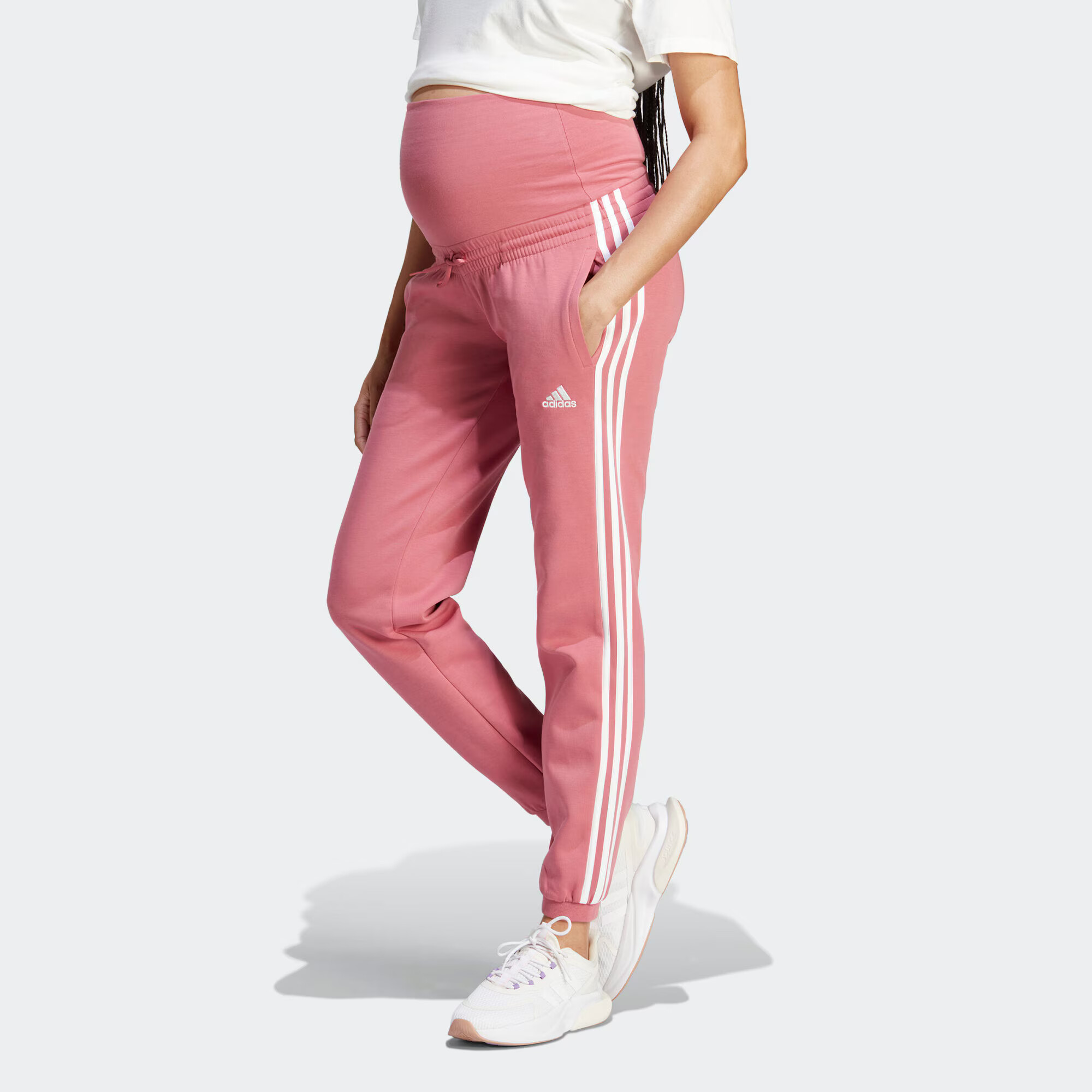 ADIDAS SPORTSWEAR Pantaloni sport roz deschis / alb - Pled.ro