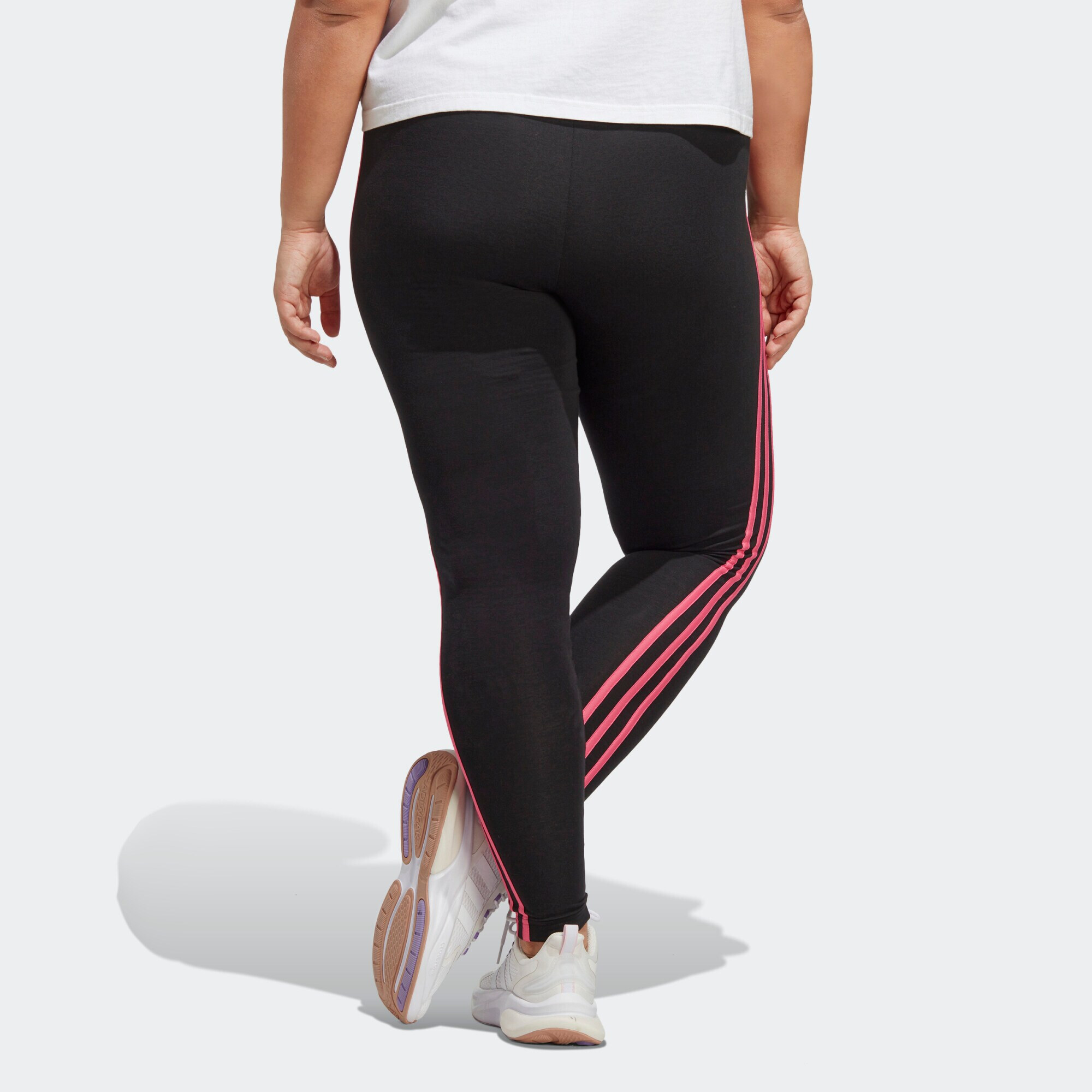 ADIDAS SPORTSWEAR Pantaloni sport 'Essentials 3-Stripes ' roz / negru - Pled.ro