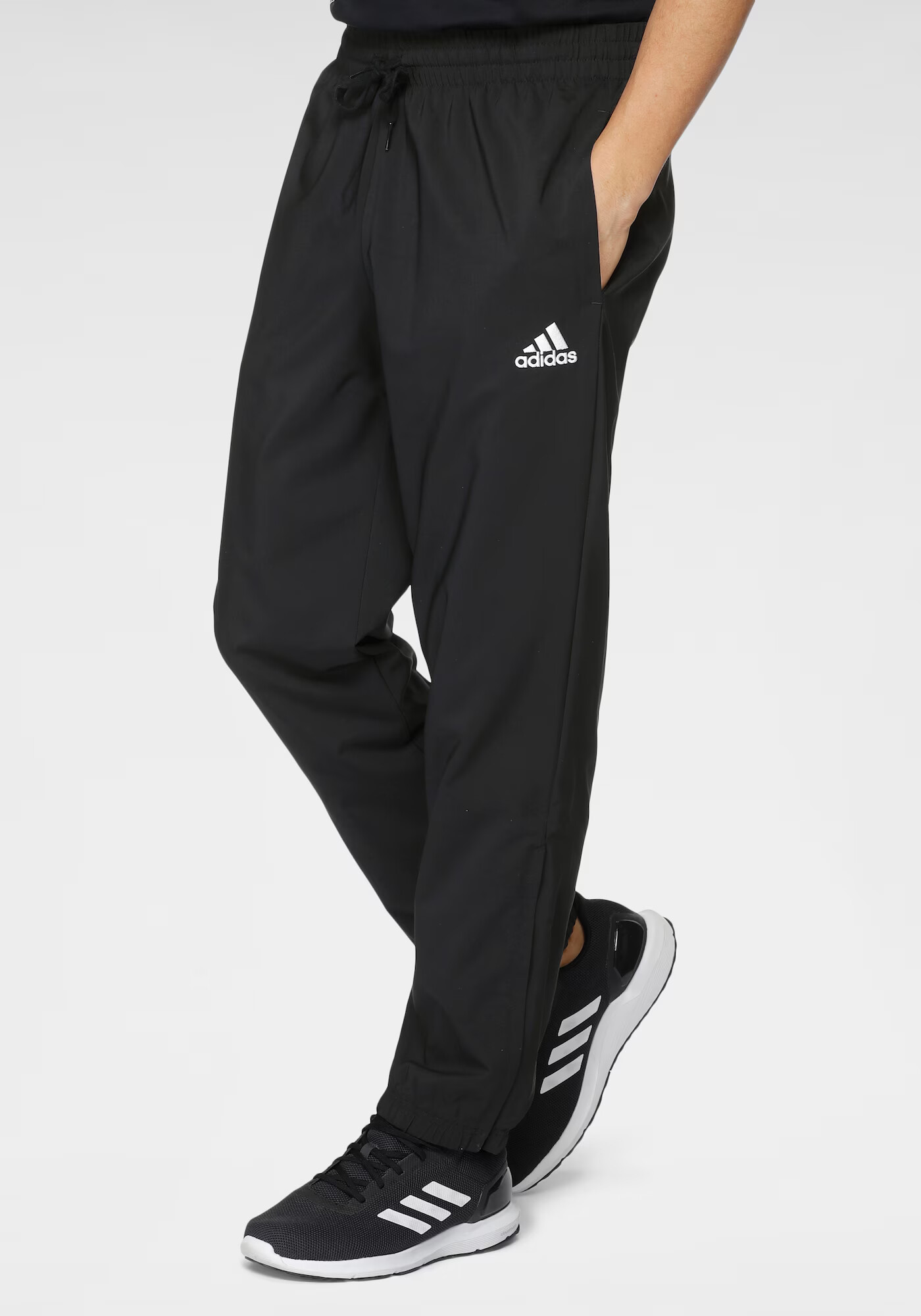 ADIDAS SPORTSWEAR Pantaloni sport 'Stanford Essentials' negru / alb - Pled.ro