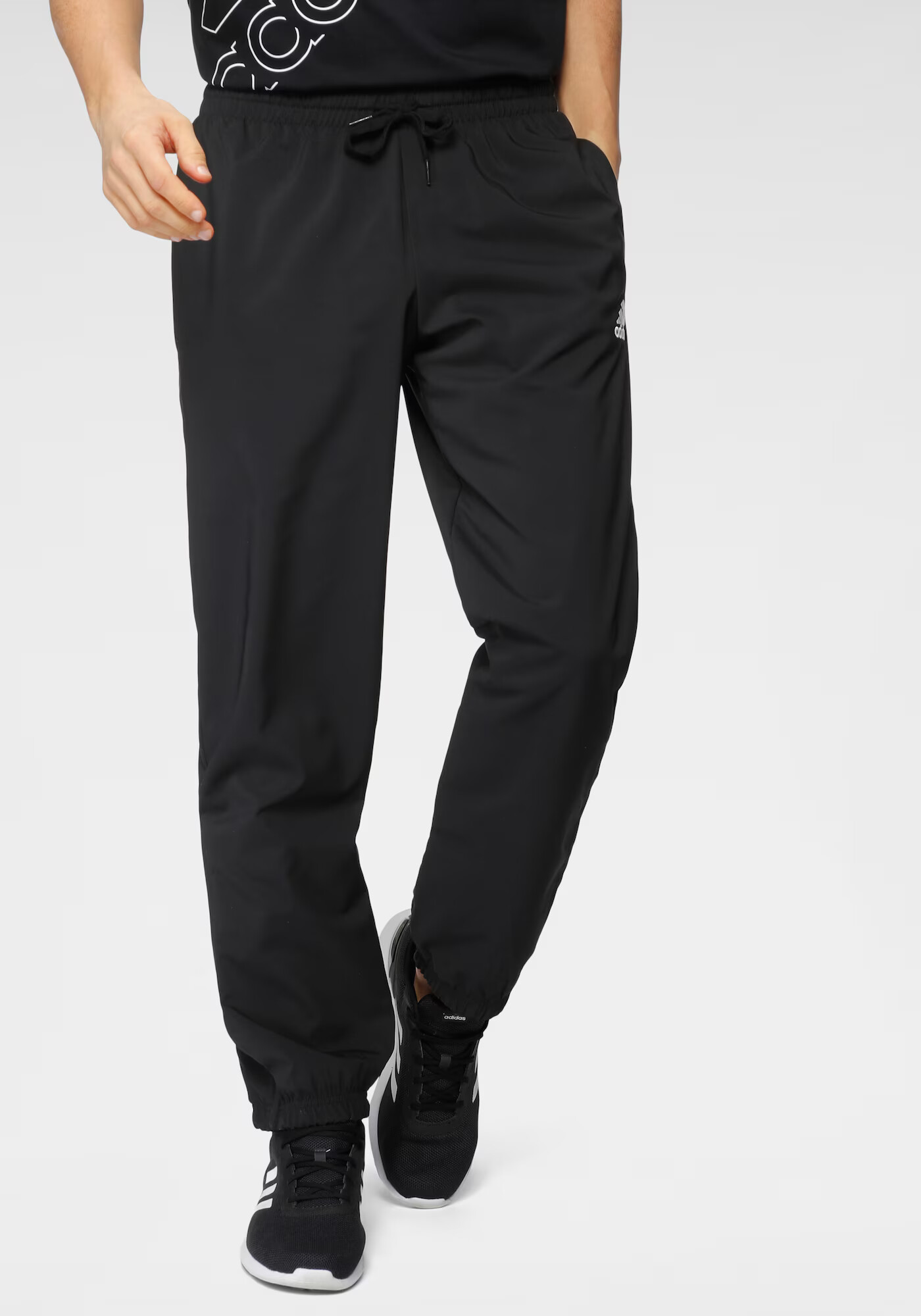 ADIDAS SPORTSWEAR Pantaloni sport 'Stanford Essentials' negru / alb - Pled.ro