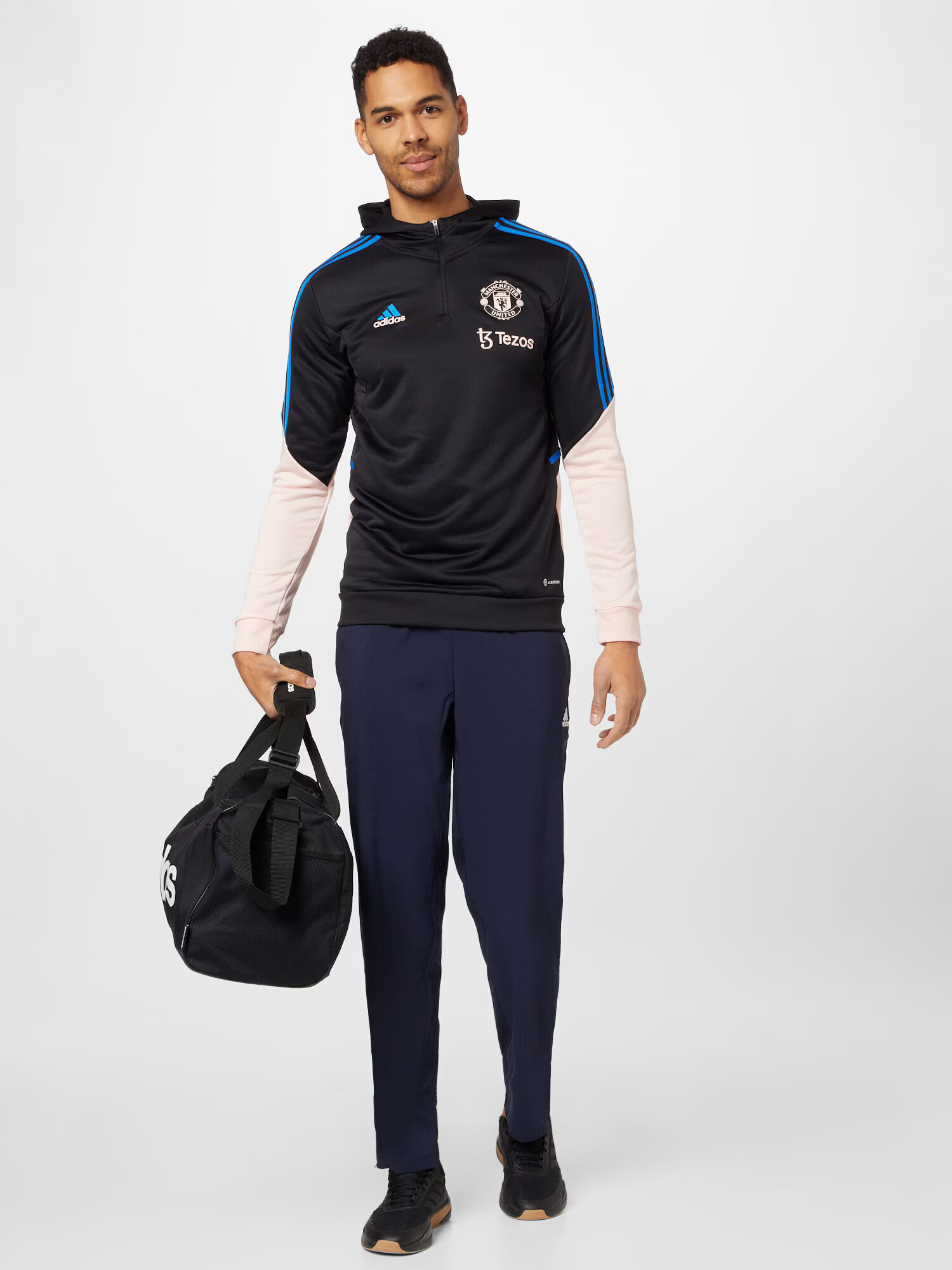 ADIDAS SPORTSWEAR Pantaloni sport 'Aeroready Essentials Stanford Open Hem Embroidered Small Logo' bleumarin / alb - Pled.ro