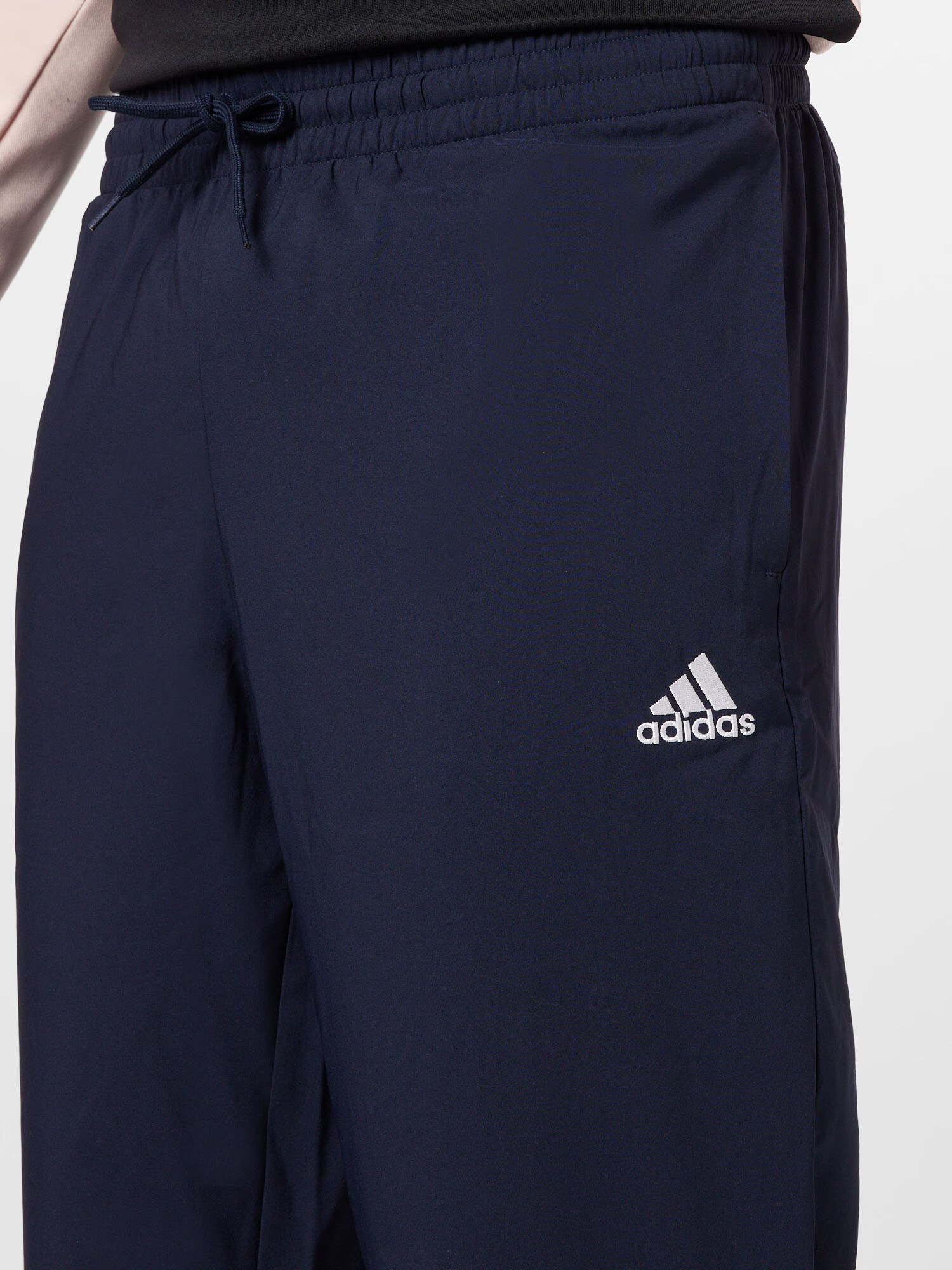 ADIDAS SPORTSWEAR Pantaloni sport 'Aeroready Essentials Stanford Open Hem Embroidered Small Logo' bleumarin / alb - Pled.ro