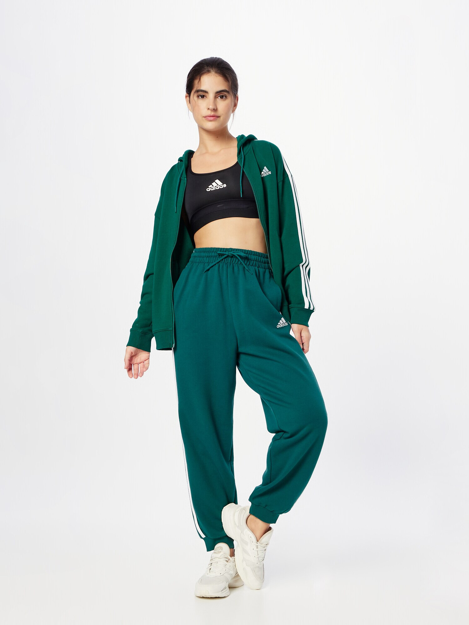 ADIDAS SPORTSWEAR Pantaloni sport 'Essentials' verde smarald / alb - Pled.ro