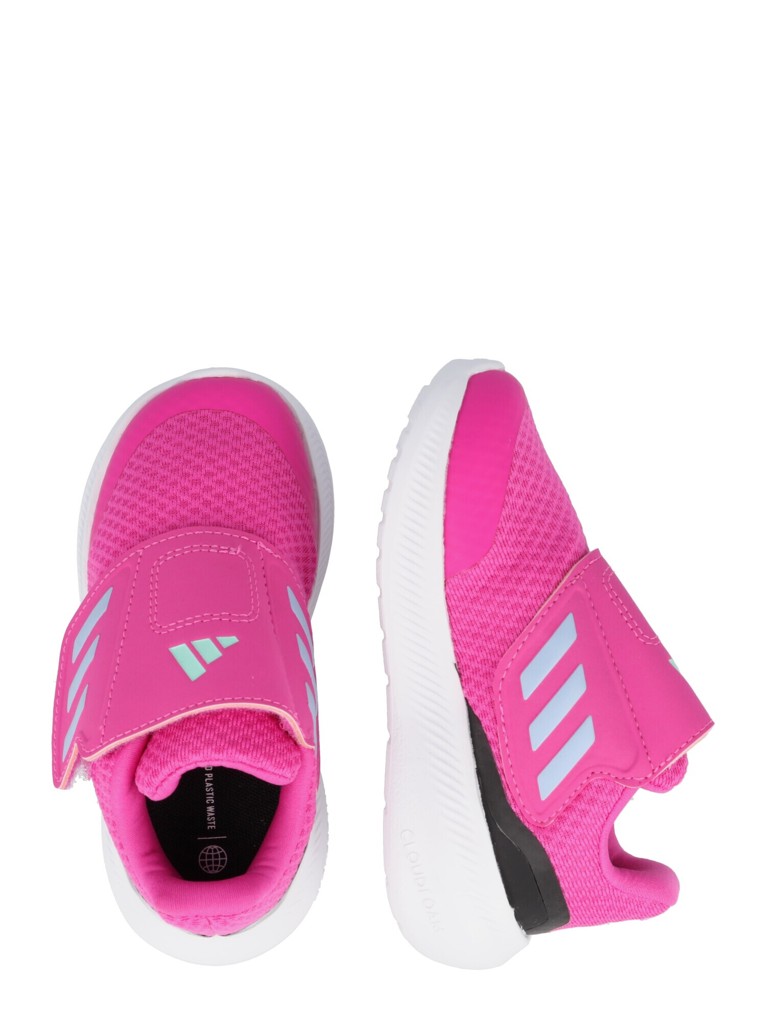 ADIDAS SPORTSWEAR Sneaker 'Runfalcon 3.0 Hook-And-Loop' albastru deschis / roz pitaya / negru - Pled.ro