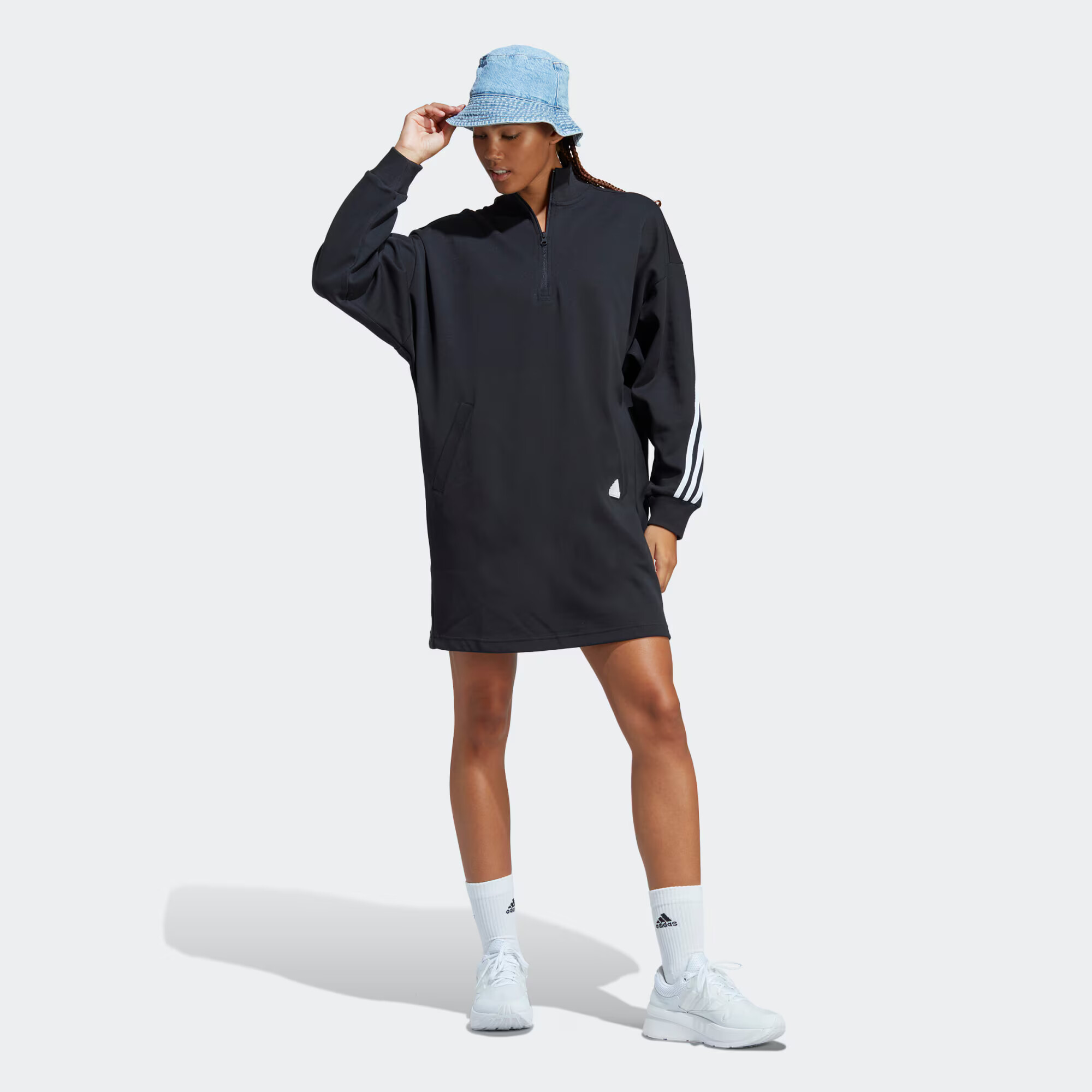 ADIDAS SPORTSWEAR Rochie sport 'Future Icons 3-Stripes' negru / alb - Pled.ro