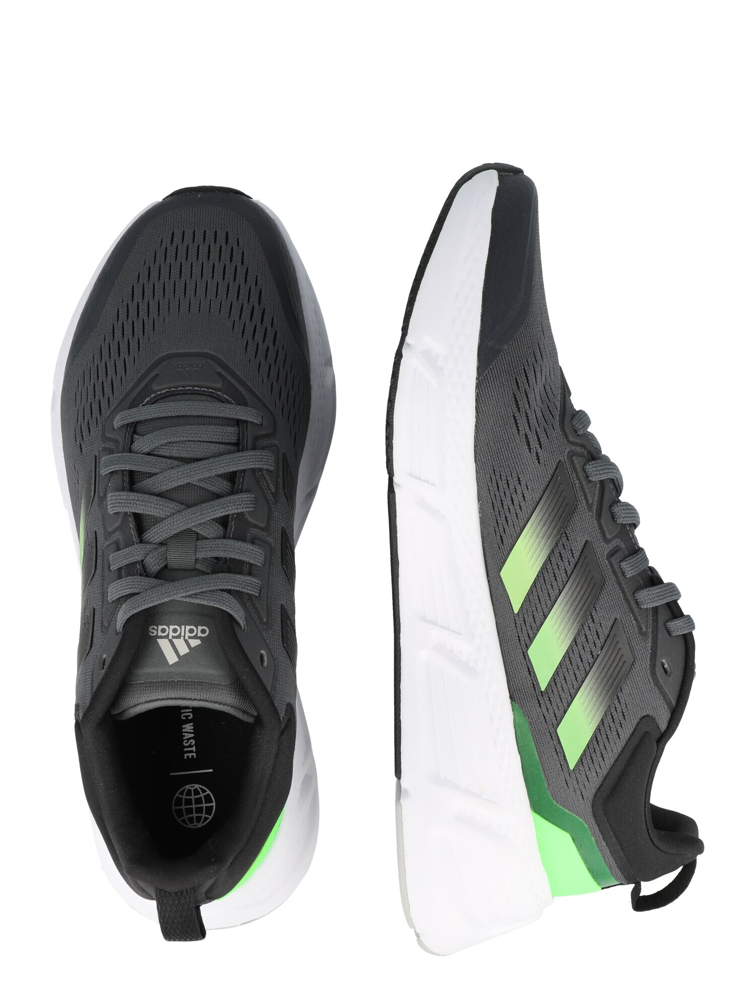 ADIDAS SPORTSWEAR Sneaker de alergat 'Questar' gri închis / verde neon - Pled.ro