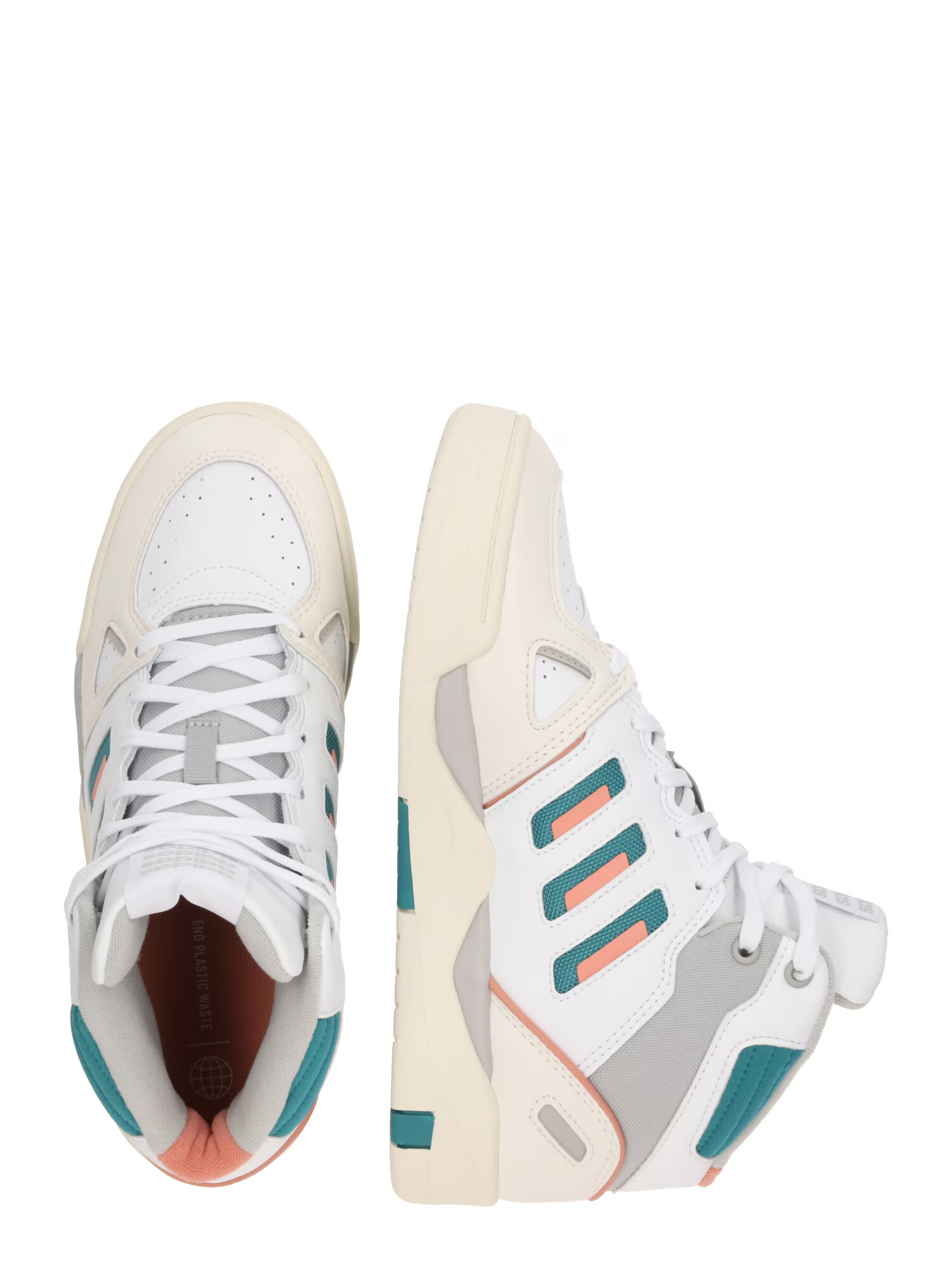 ADIDAS SPORTSWEAR Sneaker înalt 'Midcity Mid' gri deschis / verde petrol / portocaliu piersică / alb - Pled.ro