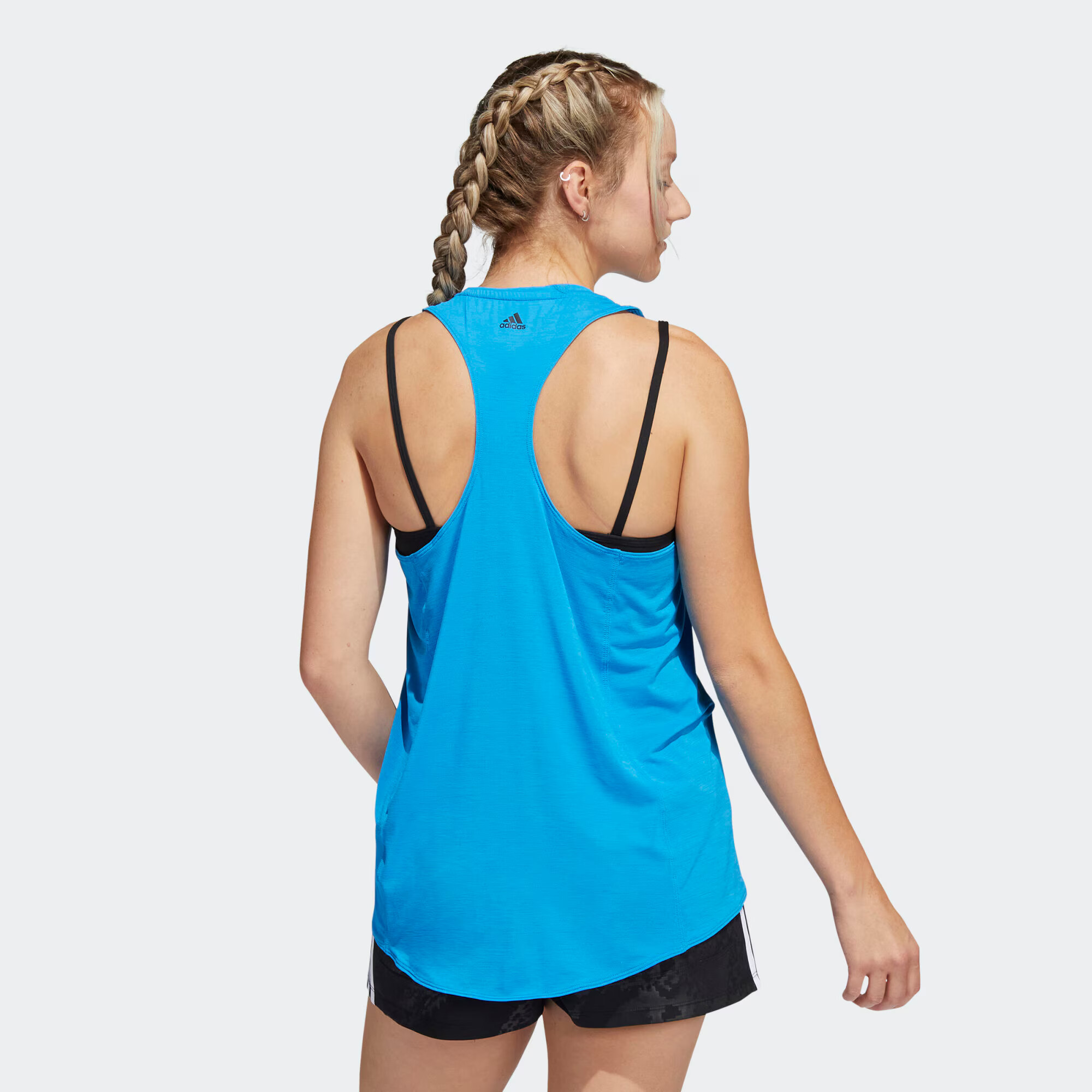 ADIDAS SPORTSWEAR Sport top albastru aqua / negru / alb - Pled.ro