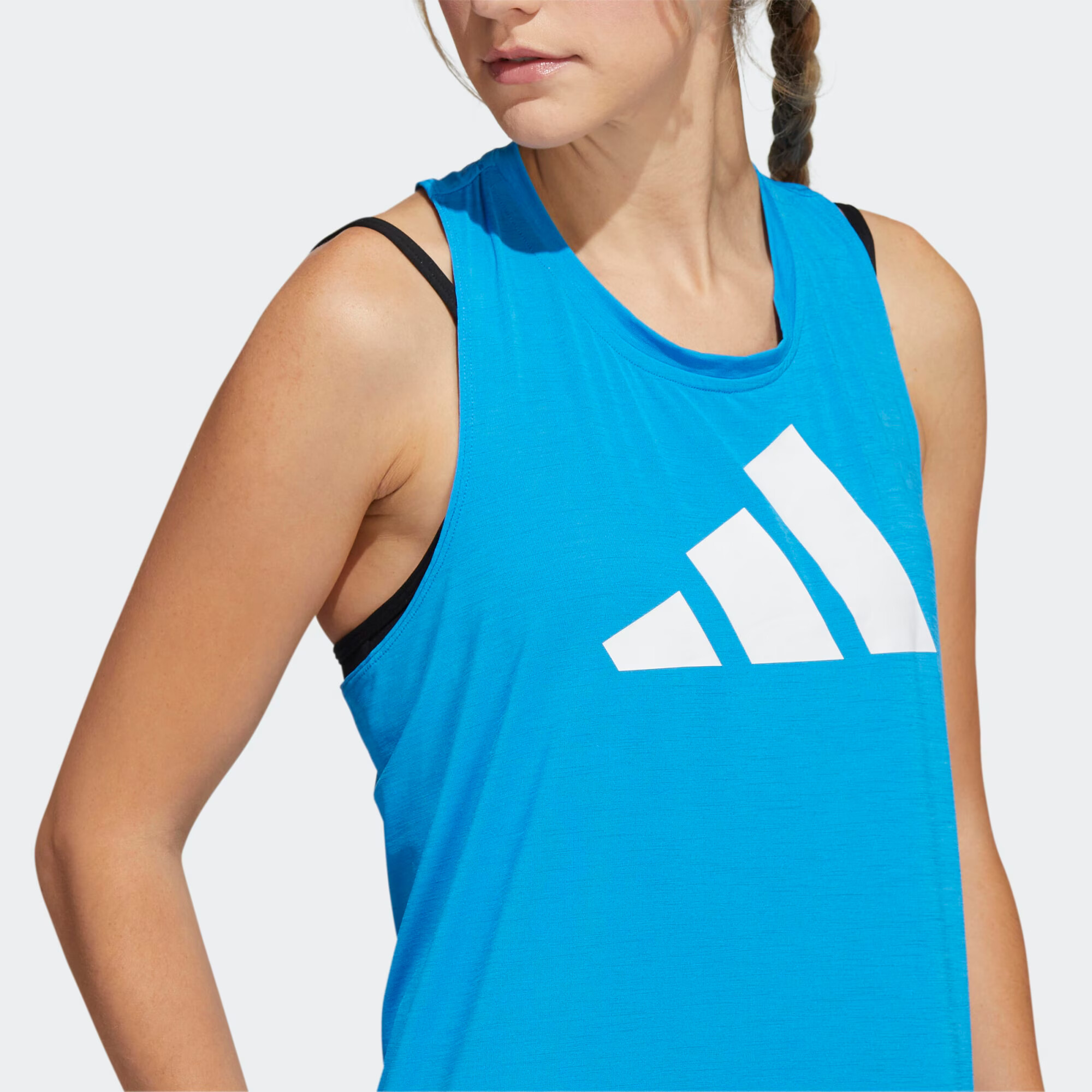 ADIDAS SPORTSWEAR Sport top albastru aqua / negru / alb - Pled.ro