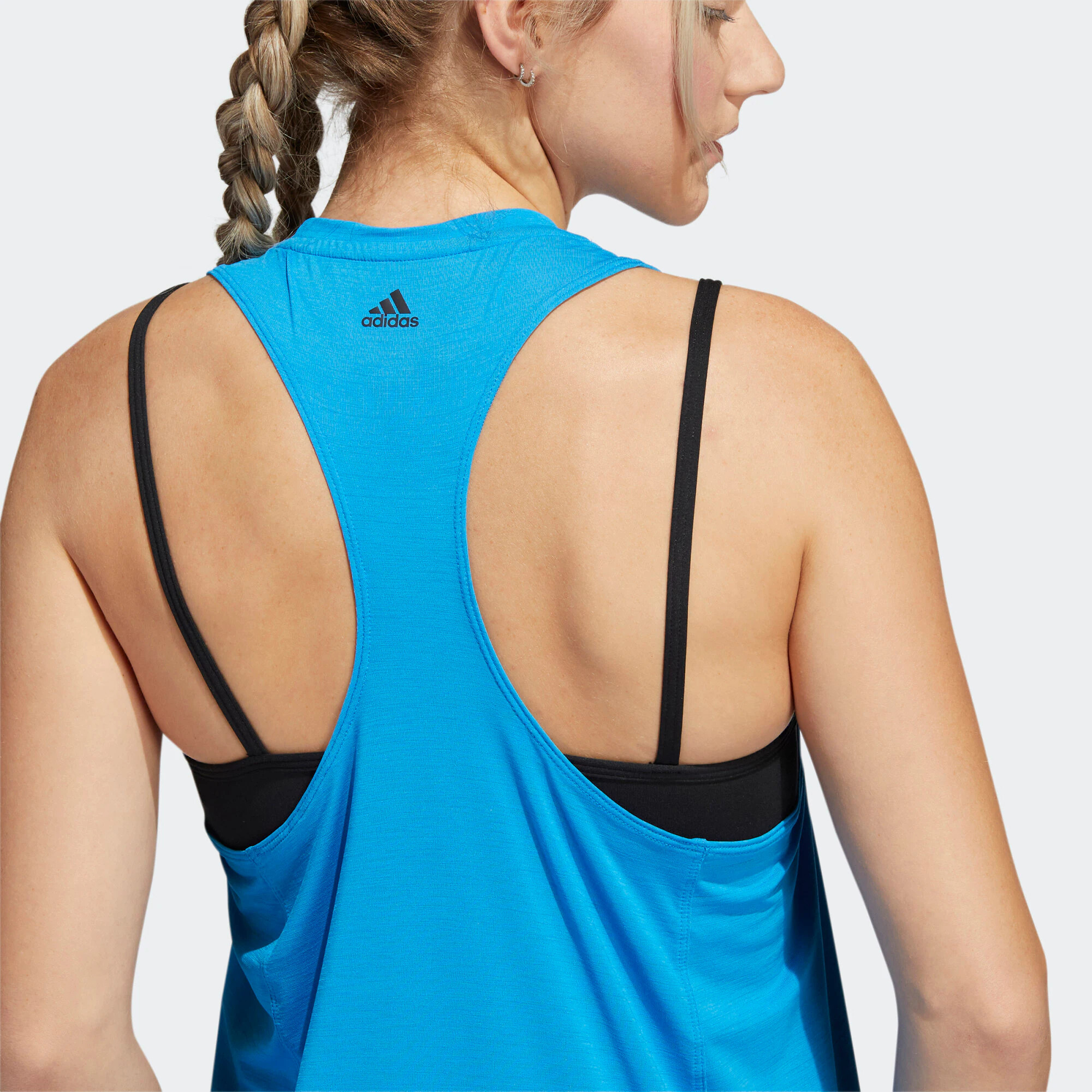 ADIDAS SPORTSWEAR Sport top albastru aqua / negru / alb - Pled.ro