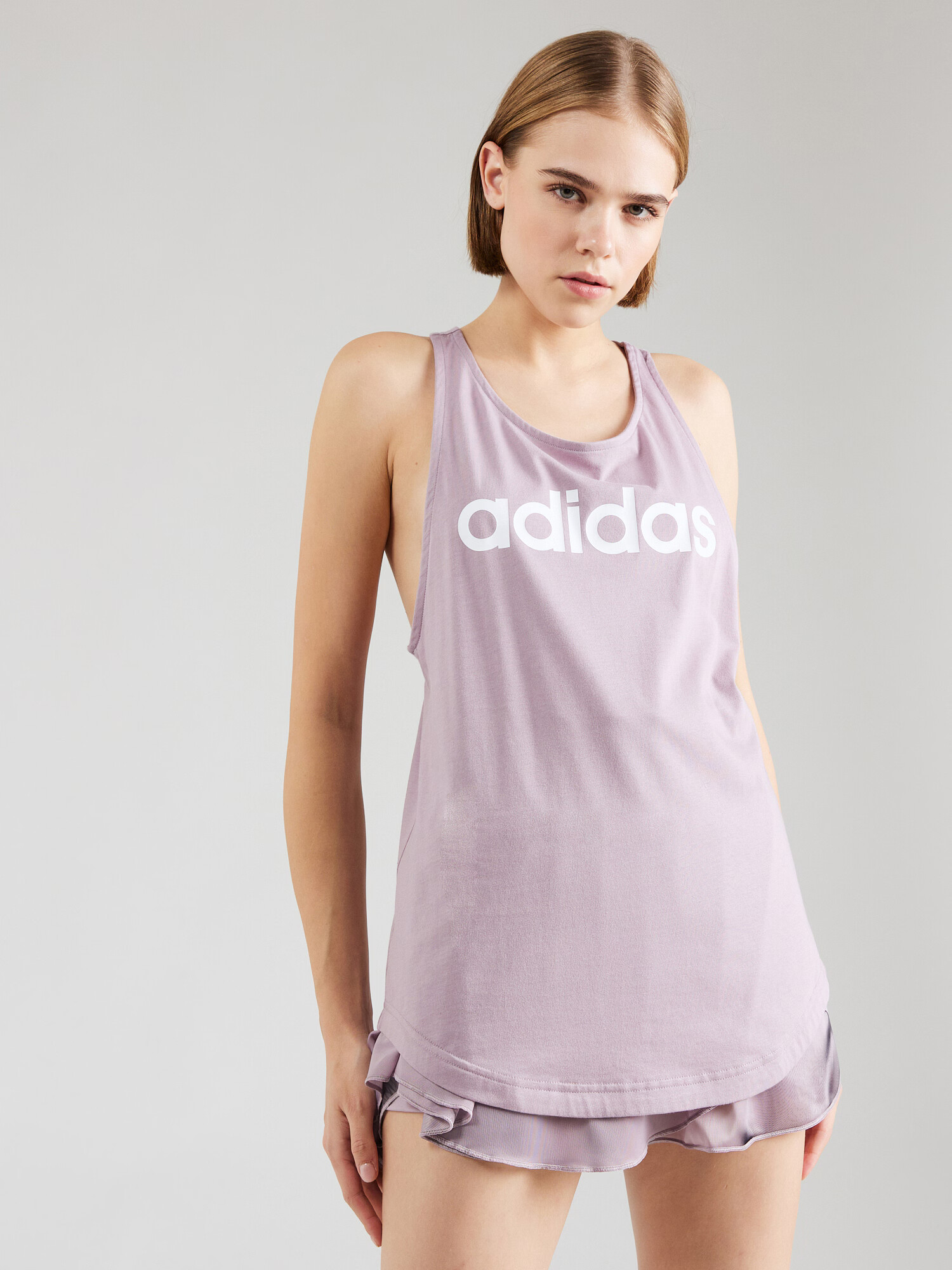 ADIDAS SPORTSWEAR Sport top 'Essentials' mauve / alb - Pled.ro