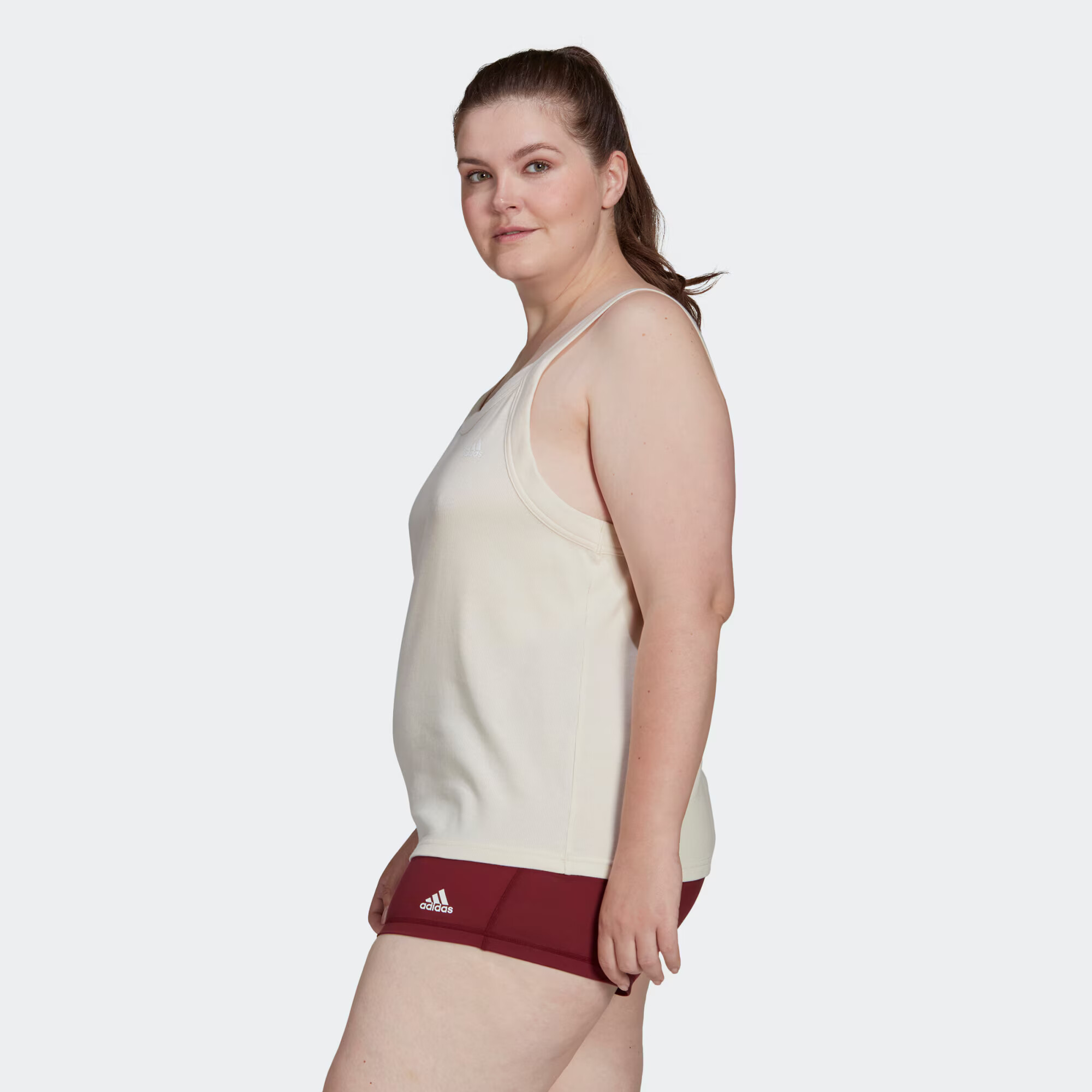 ADIDAS SPORTSWEAR Sport top 'Essentials Yoga Rib' bej - Pled.ro