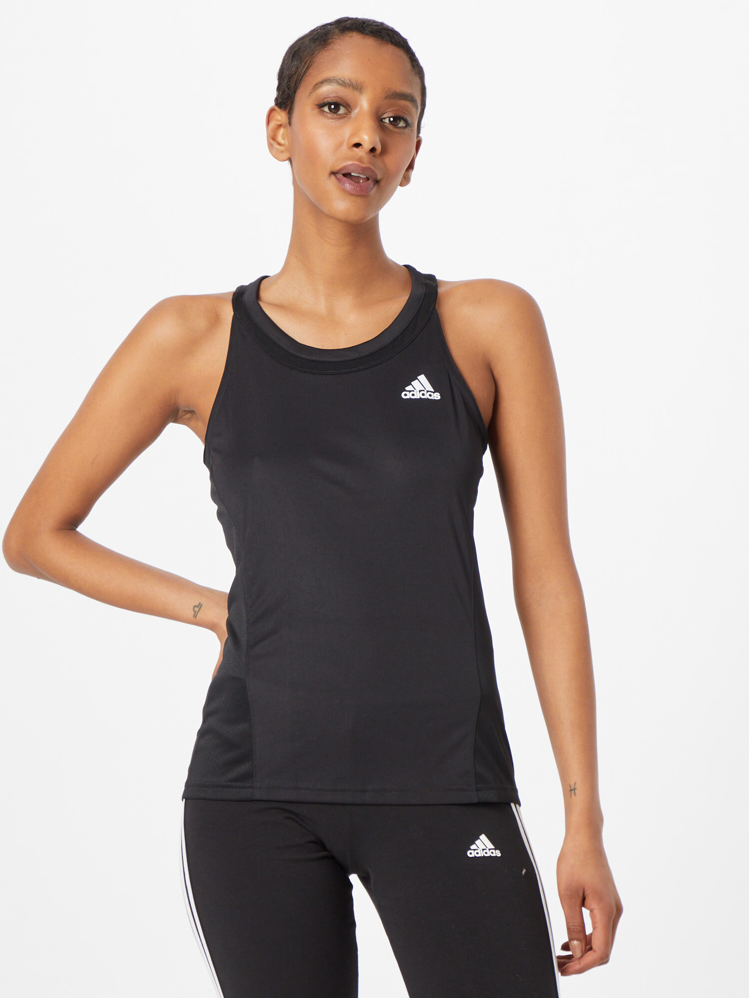 ADIDAS SPORTSWEAR Sport top negru / alb - Pled.ro