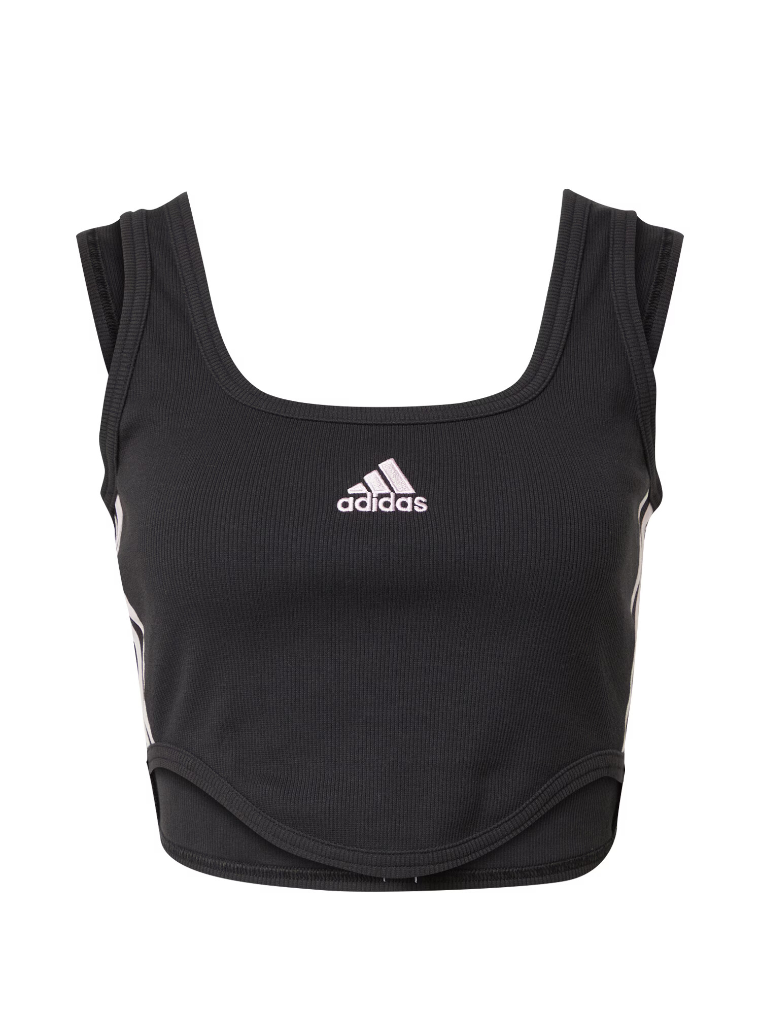 ADIDAS SPORTSWEAR Sport top 'Dance 3-Stripes Ribbed Fitted With Detachable Sleeves' negru / alb - Pled.ro