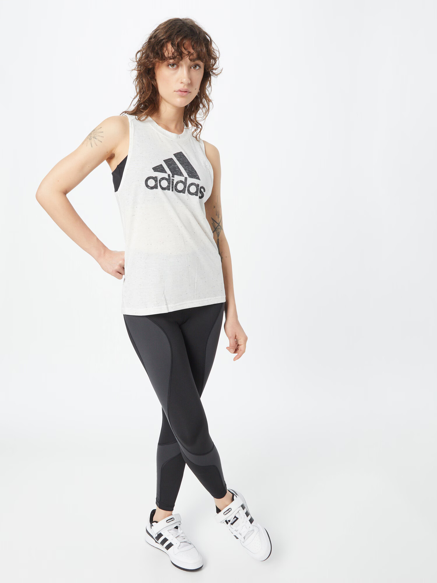 ADIDAS SPORTSWEAR Sport top negru / alb - Pled.ro