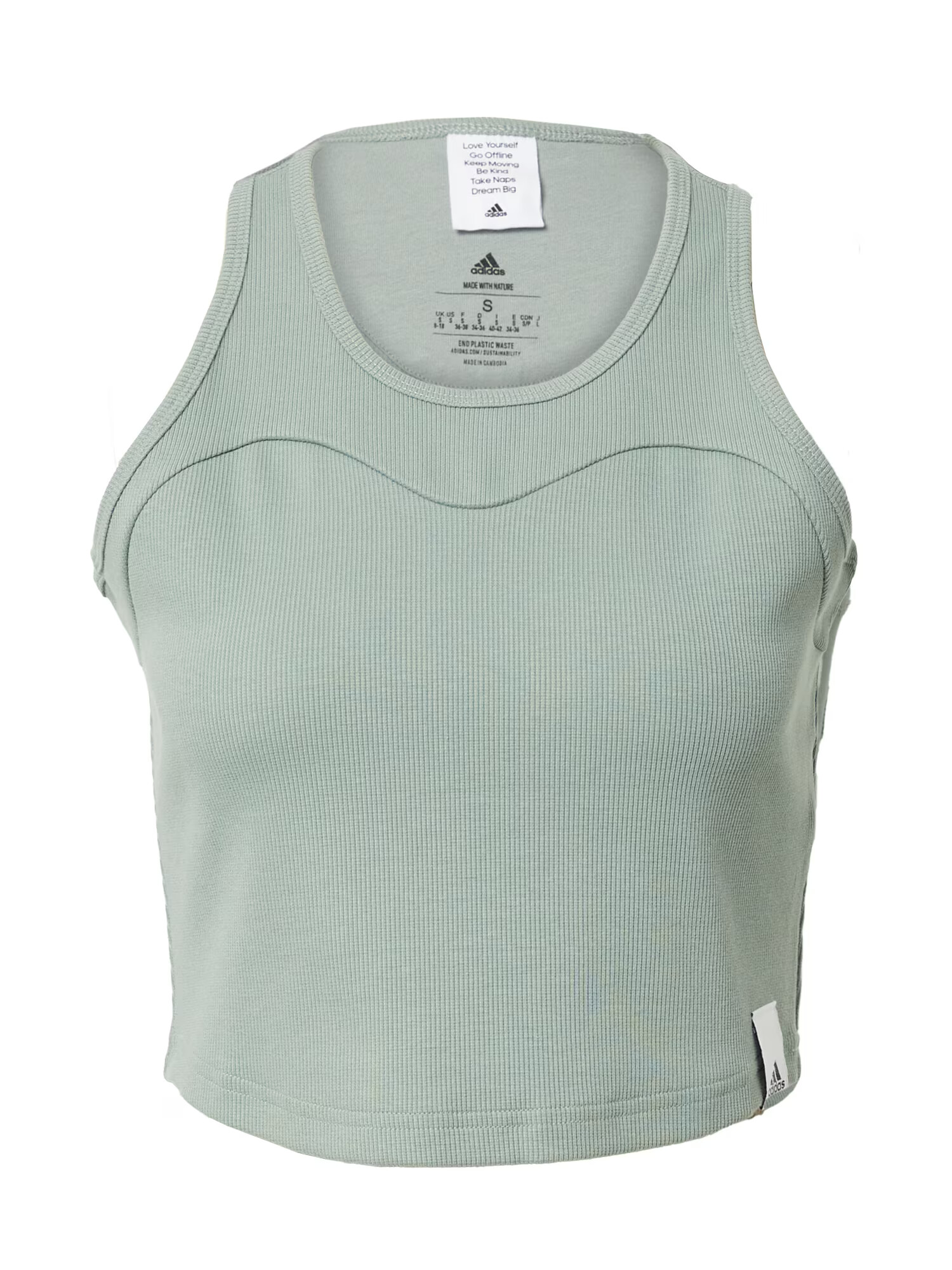 ADIDAS SPORTSWEAR Sport top 'Lounge Rib' verde pastel - Pled.ro