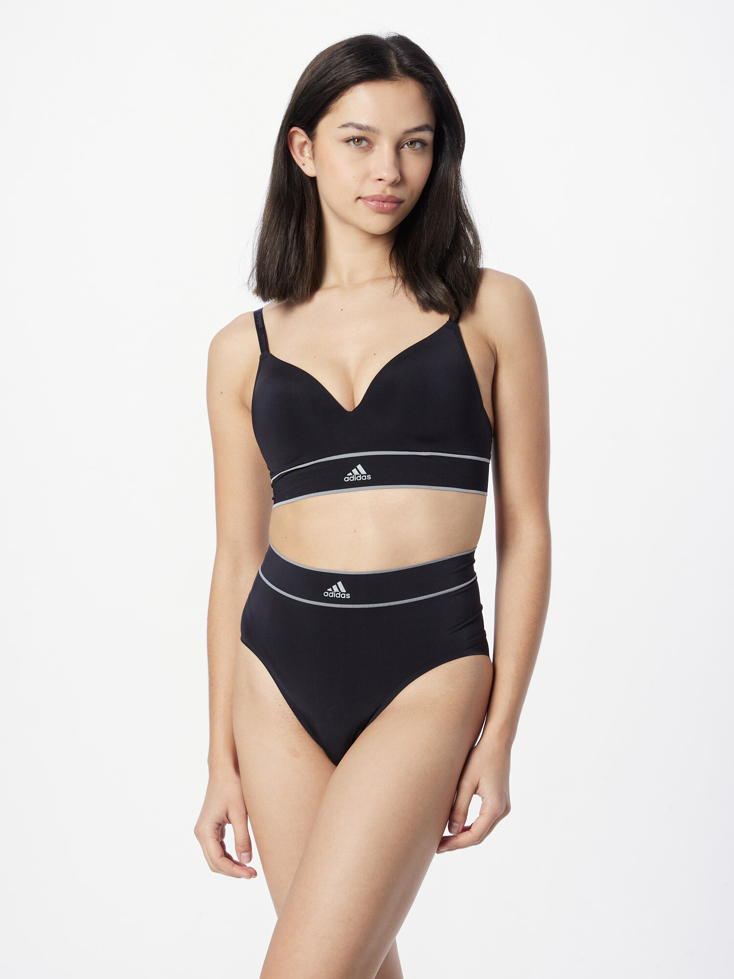 ADIDAS SPORTSWEAR Sutien sport gri / negru - Pled.ro