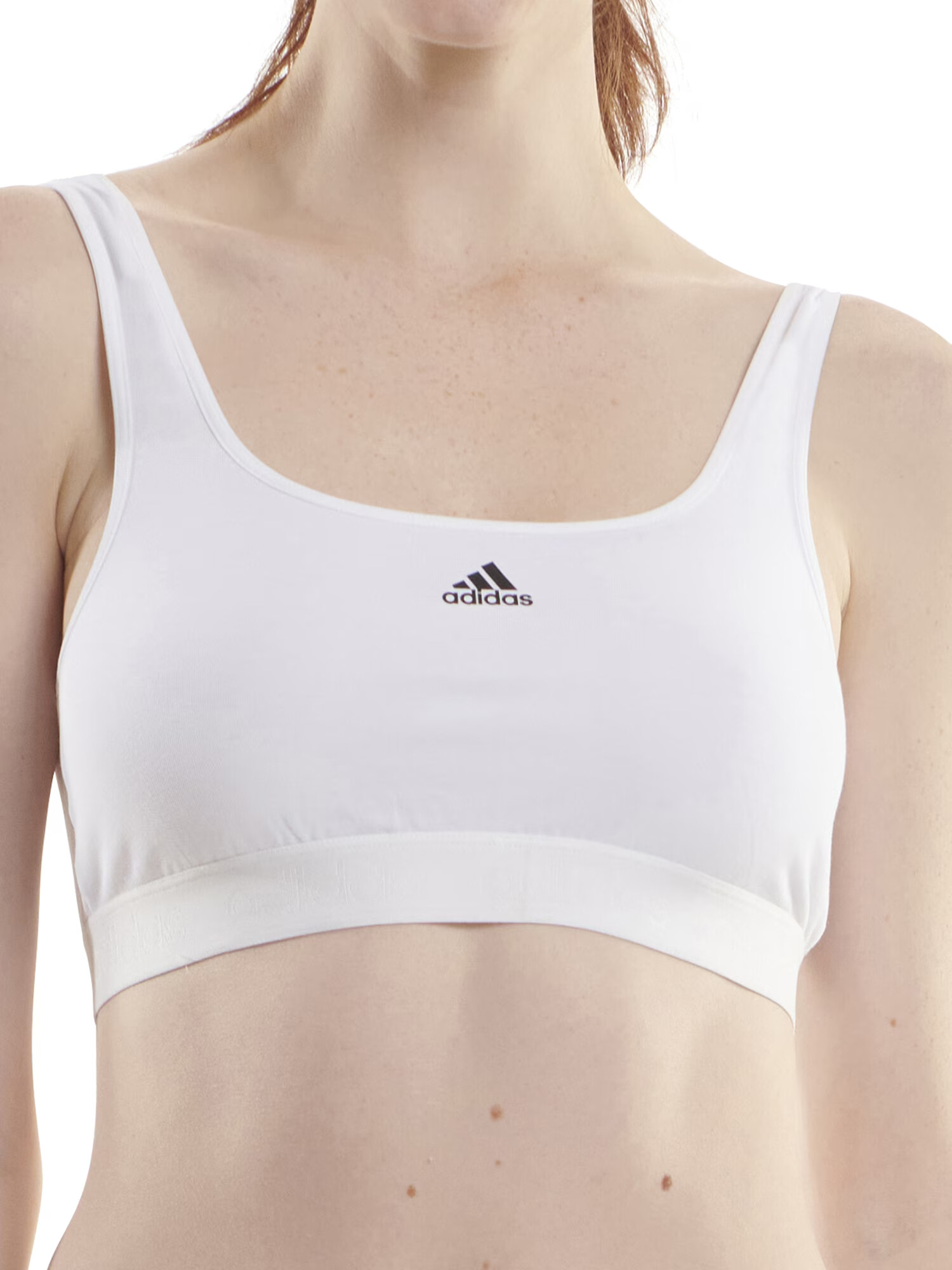 ADIDAS SPORTSWEAR Sutien sport ' Sport Solid Cotton ' alb - Pled.ro