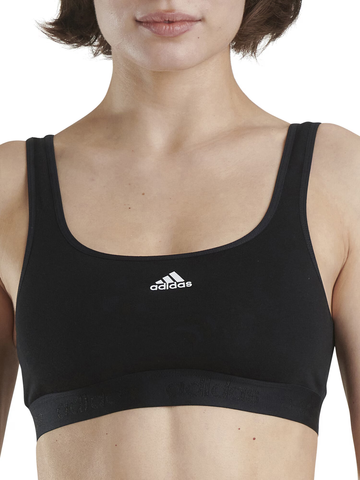 ADIDAS SPORTSWEAR Sutien sport ' Sport Solid Cotton ' negru - Pled.ro