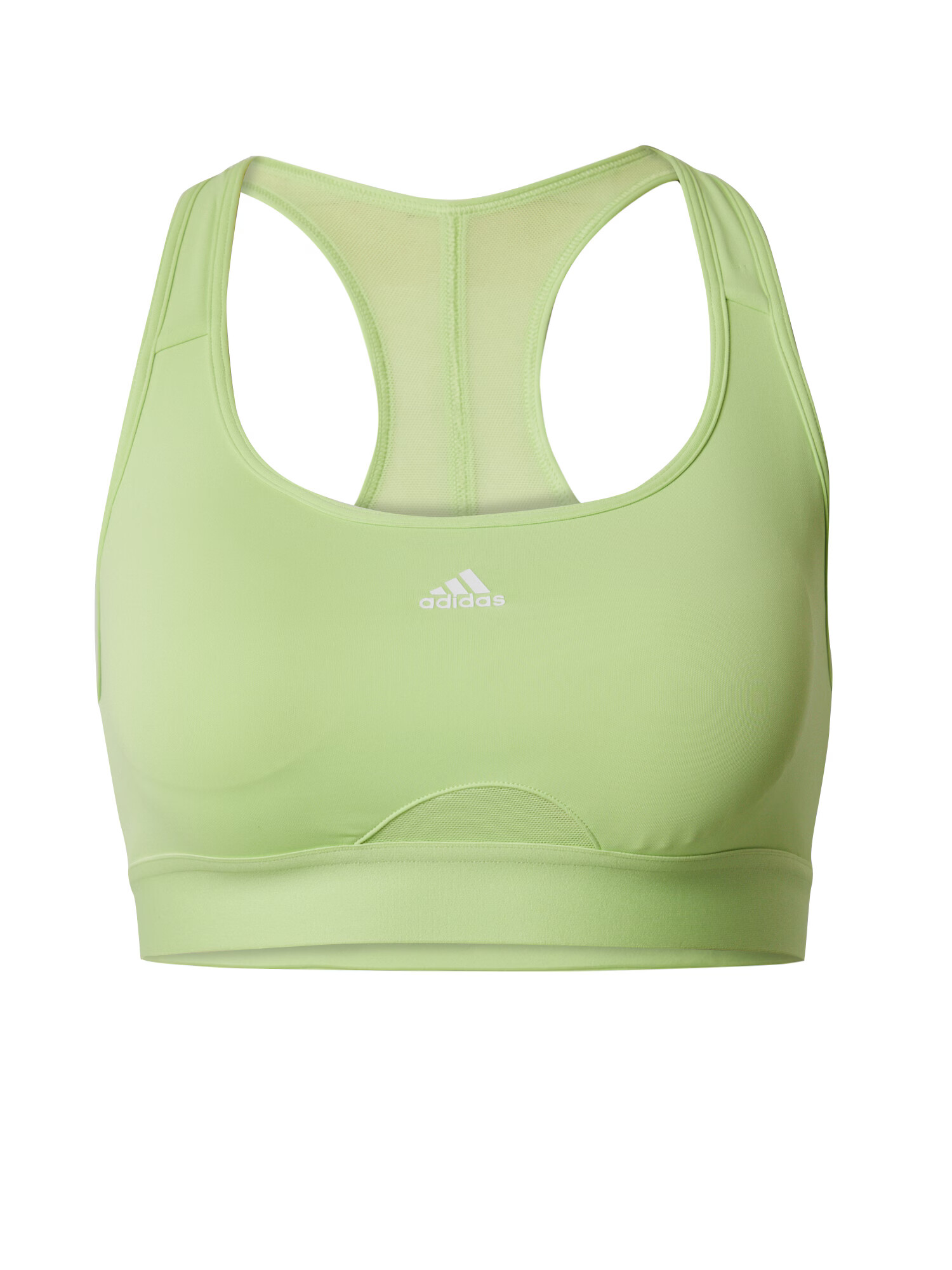 ADIDAS SPORTSWEAR Sutien sport 'Powerreact Medium-Support' verde deschis / alb murdar - Pled.ro