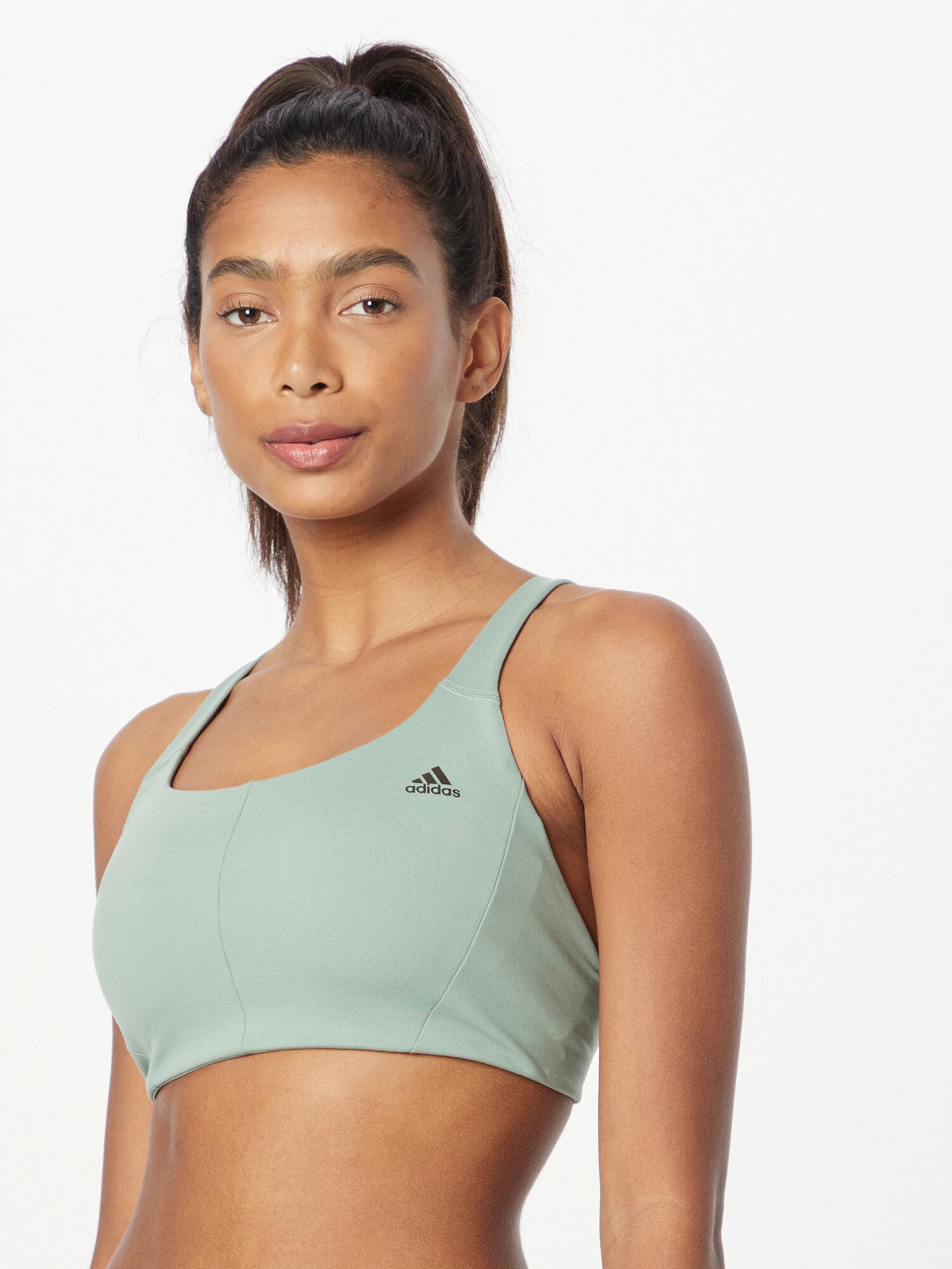 ADIDAS SPORTSWEAR Sutien sport 'Coreflow Medium-Support' verde pastel / negru - Pled.ro