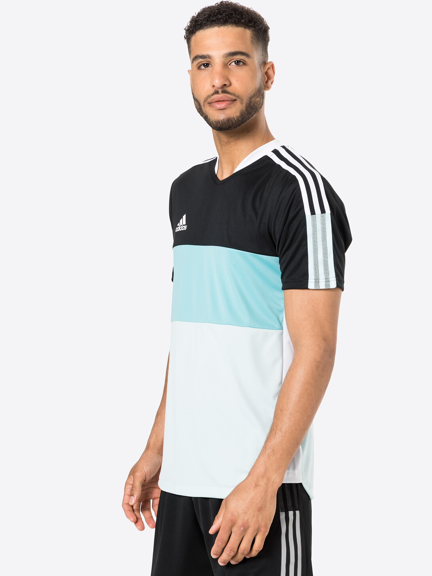 ADIDAS SPORTSWEAR Tricot 'Tiro' azur / cyan / negru / alb - Pled.ro