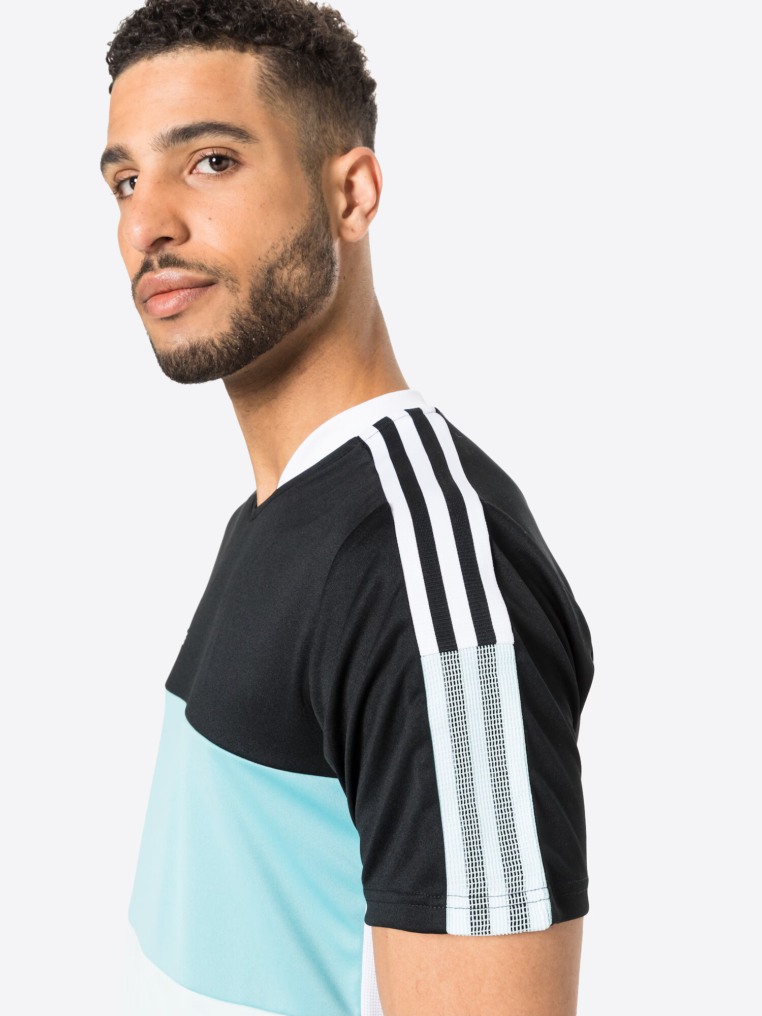 ADIDAS SPORTSWEAR Tricot 'Tiro' azur / cyan / negru / alb - Pled.ro