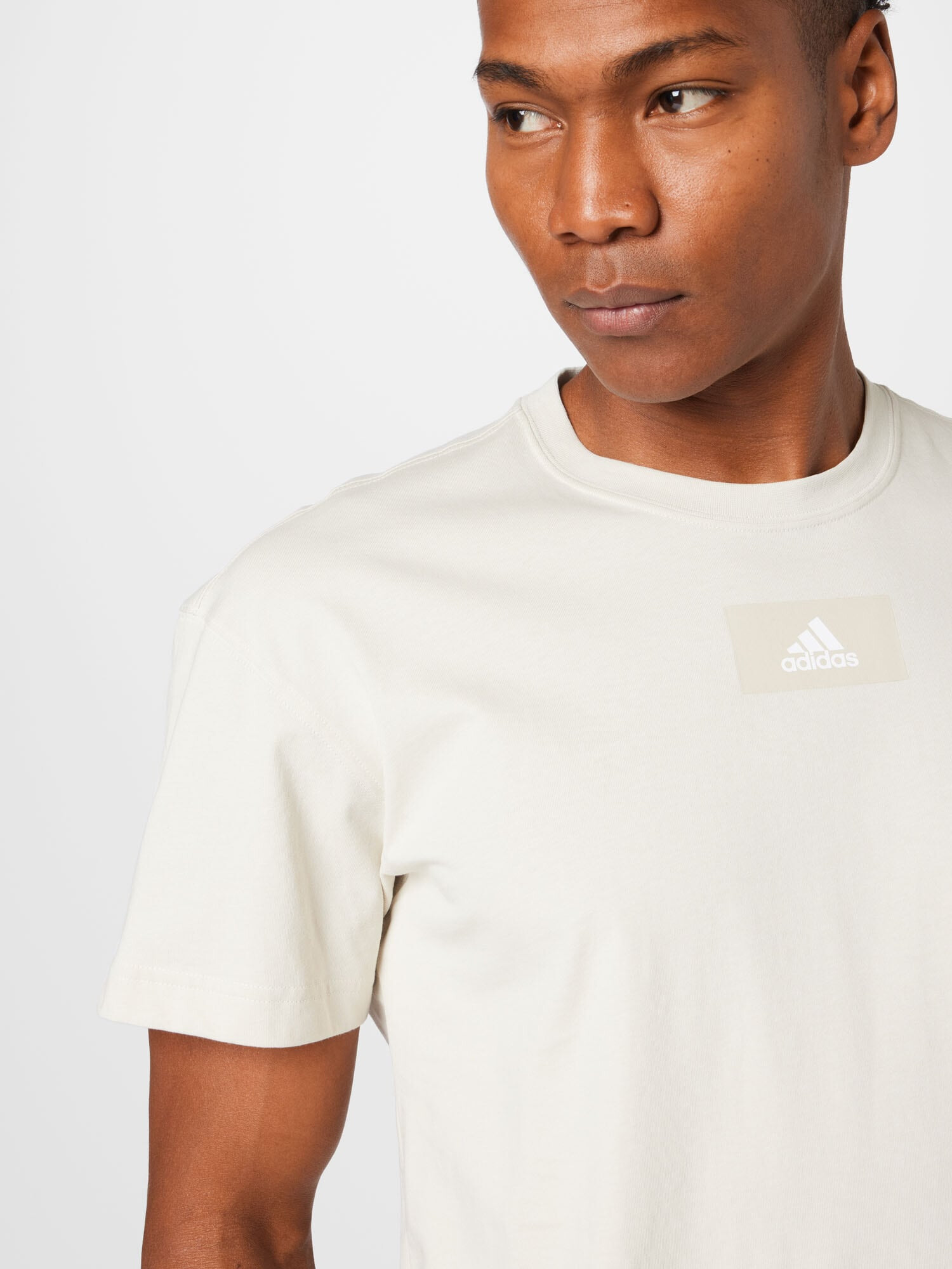 ADIDAS SPORTSWEAR Tricou funcțional 'Essentials Feelvivid Drop Shoulder' bej / alb - Pled.ro