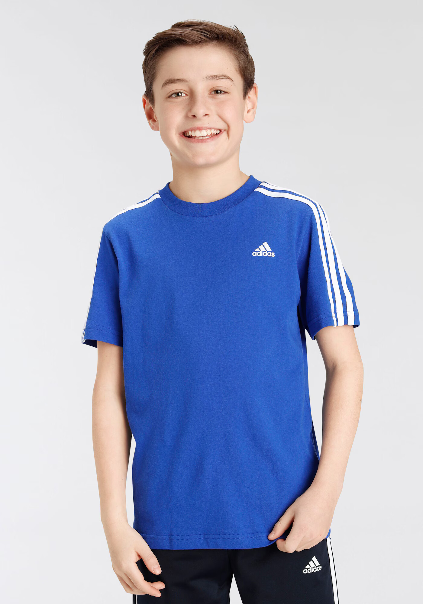 ADIDAS SPORTSWEAR Tricou funcțional 'Essentials 3-Stripes ' albastru / alb - Pled.ro