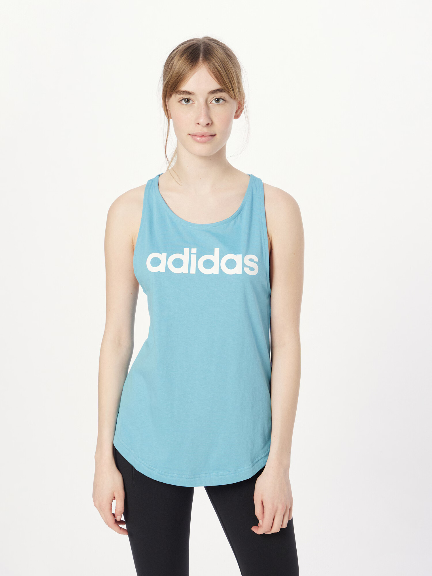 ADIDAS SPORTSWEAR Sport top 'Essentials' albastru deschis / alb - Pled.ro