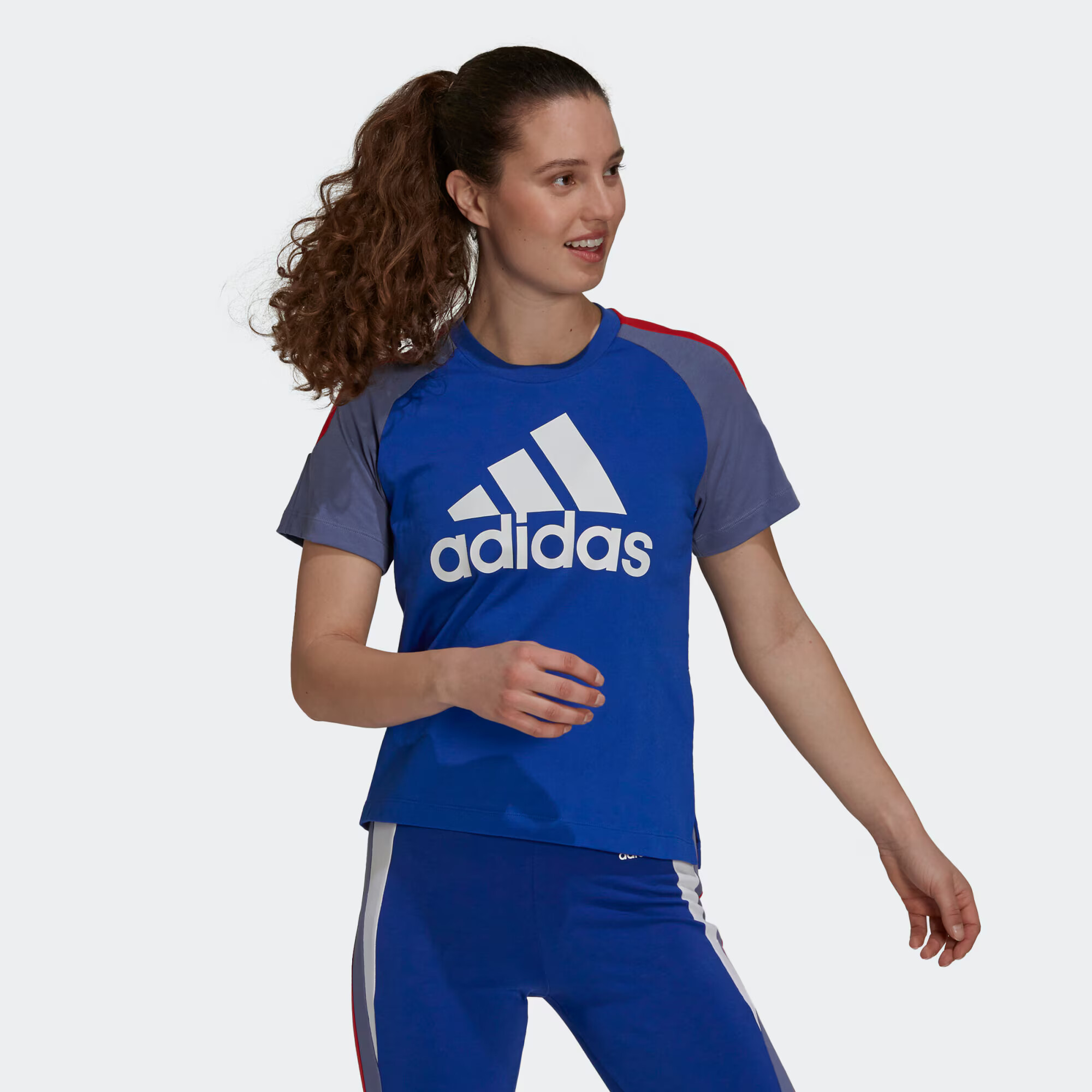 ADIDAS SPORTSWEAR Tricou funcțional albastru fumuriu / albastru regal / roșu / alb - Pled.ro