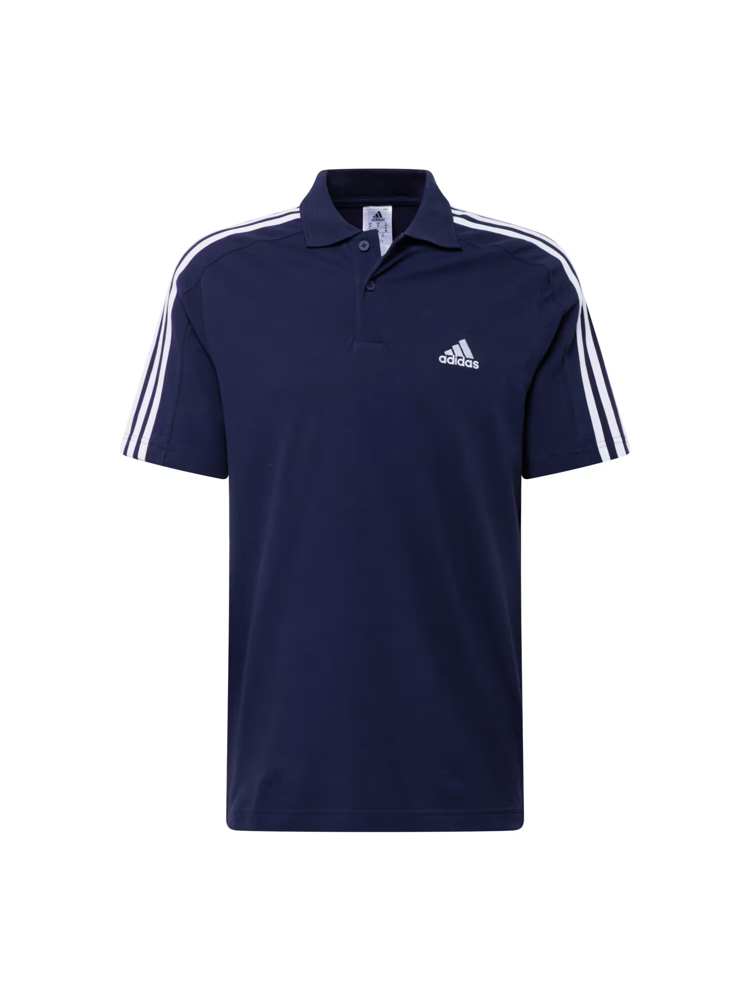 ADIDAS SPORTSWEAR Tricou funcțional 'Essentials Piqué Embroidered Small Logo 3-Stripes' albastru închis / alb - Pled.ro