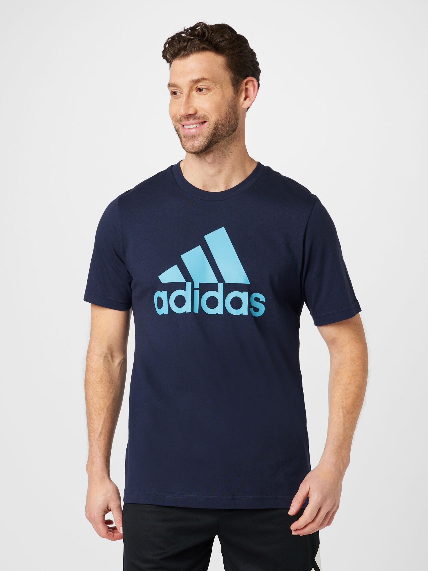 ADIDAS SPORTSWEAR Tricou funcțional 'Essentials Big Logo' bleumarin / azuriu - Pled.ro