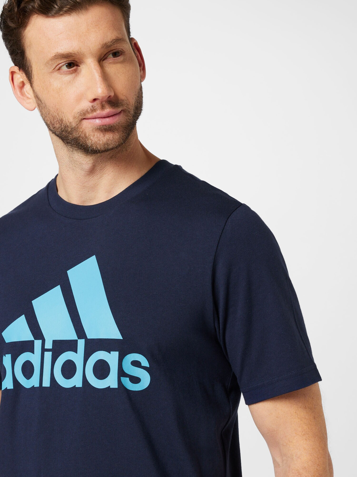 ADIDAS SPORTSWEAR Tricou funcțional 'Essentials Big Logo' bleumarin / azuriu - Pled.ro