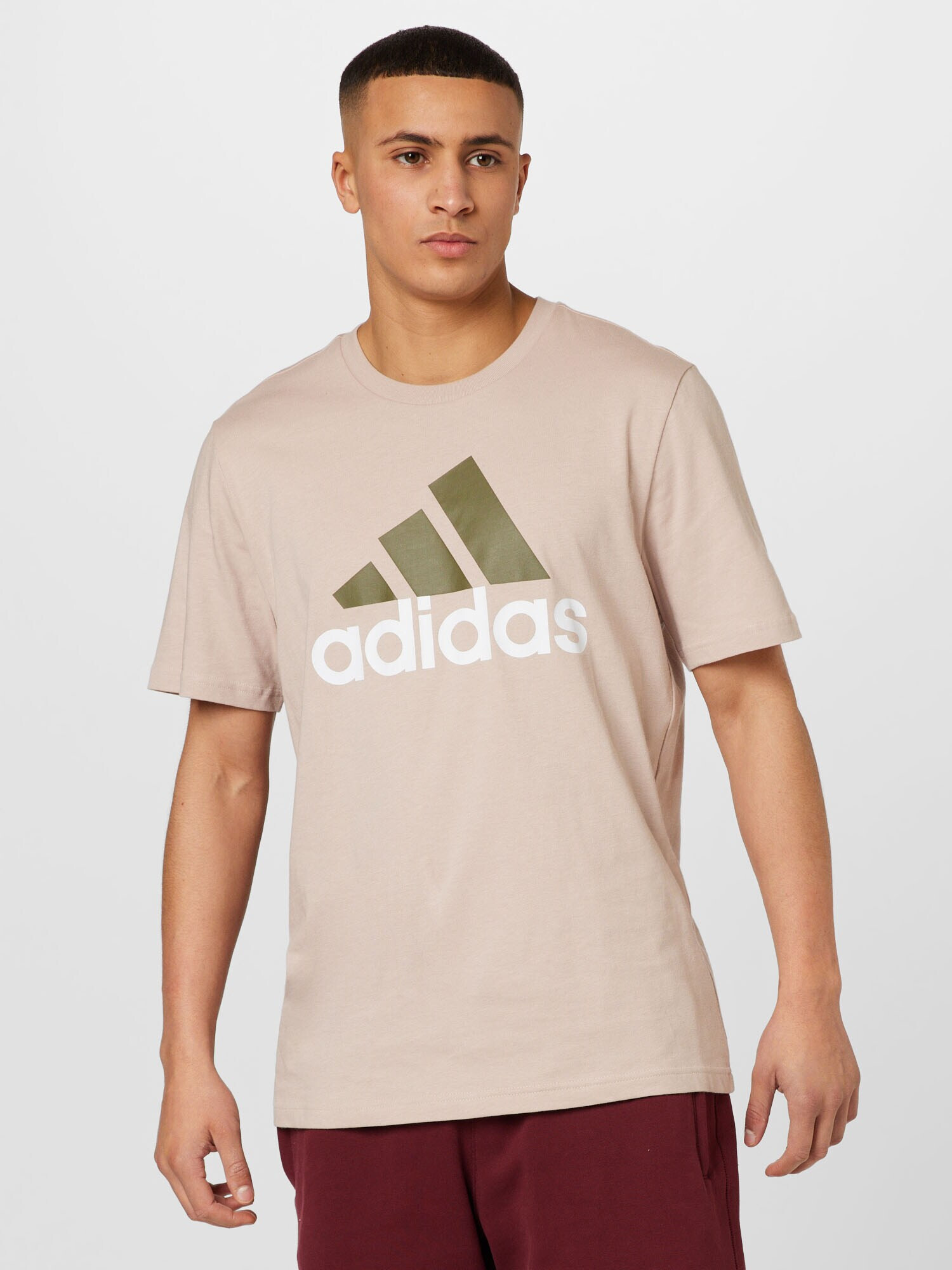 ADIDAS SPORTSWEAR Tricou funcțional bej deschis / oliv / alb - Pled.ro