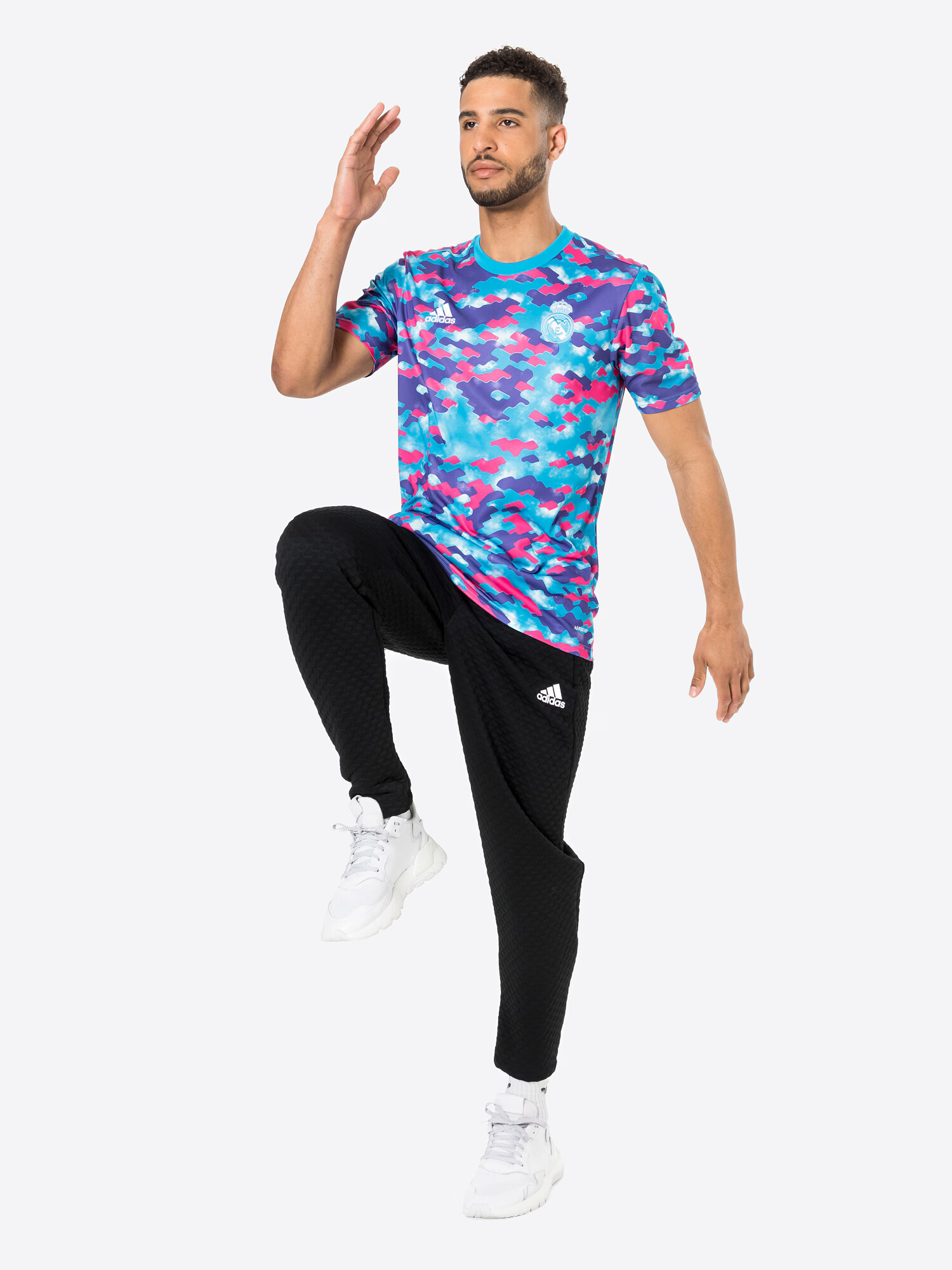 ADIDAS SPORTSWEAR Tricou funcțional bleumarin / albastru deschis / roz / alb - Pled.ro